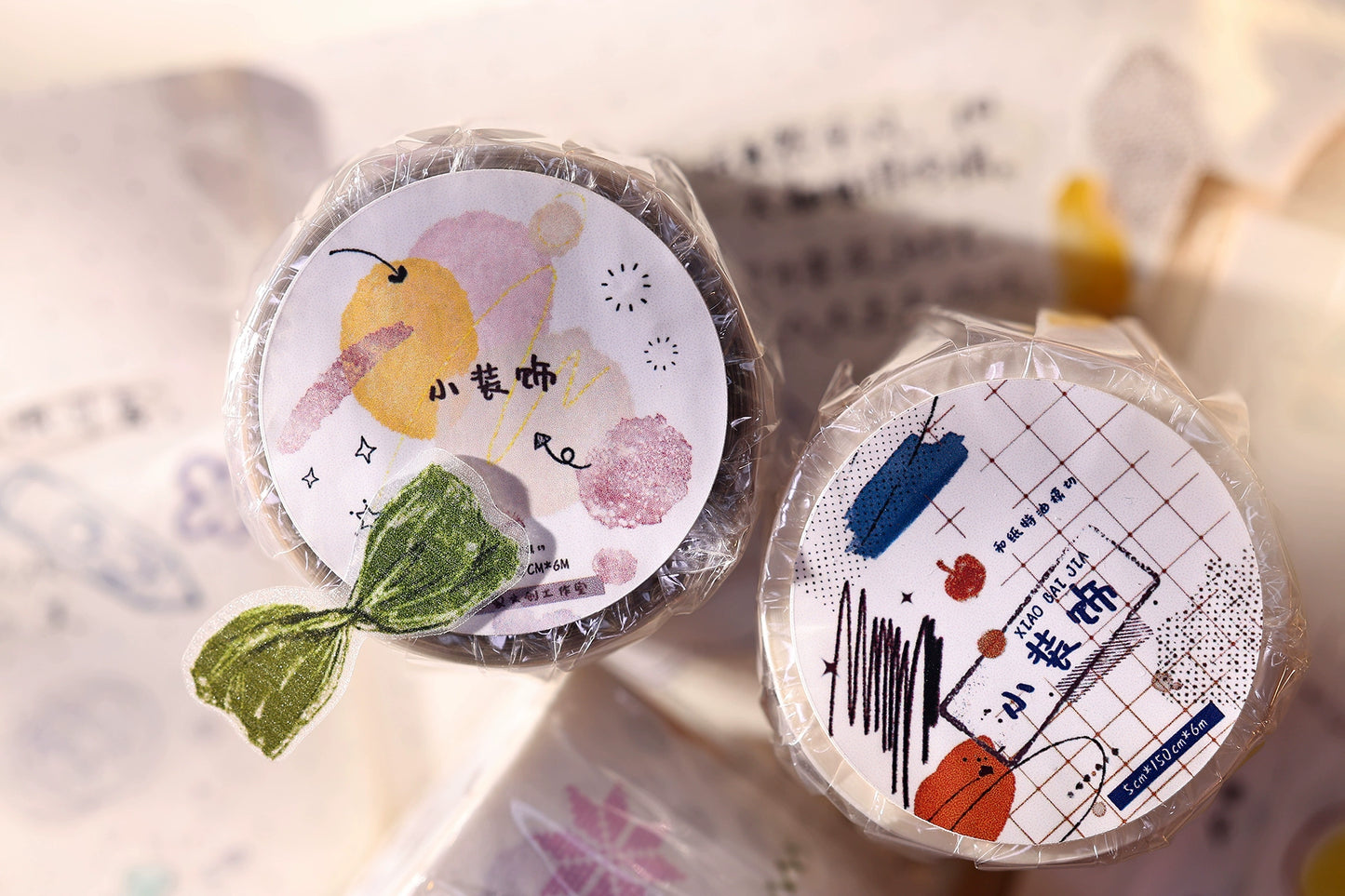 XiaoBaiJia Minimalist Style【Small Decoration】Light Retro Orginal Design Washi Pet Tape Landscape Stickers
