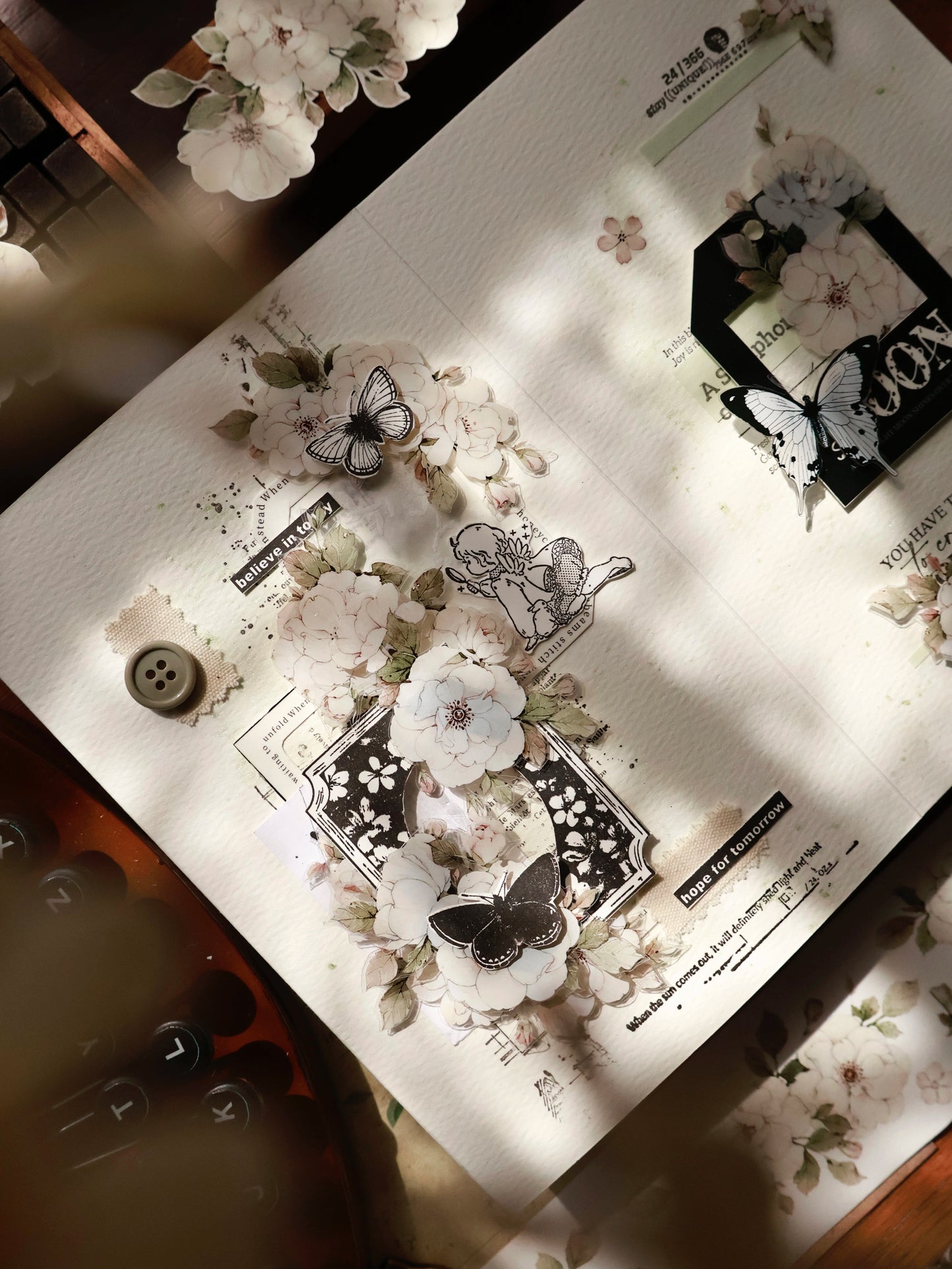 YiEr Vol15【Flower Frame Stamp】Imported Maple Red Rubber and Maple Wood Stamp