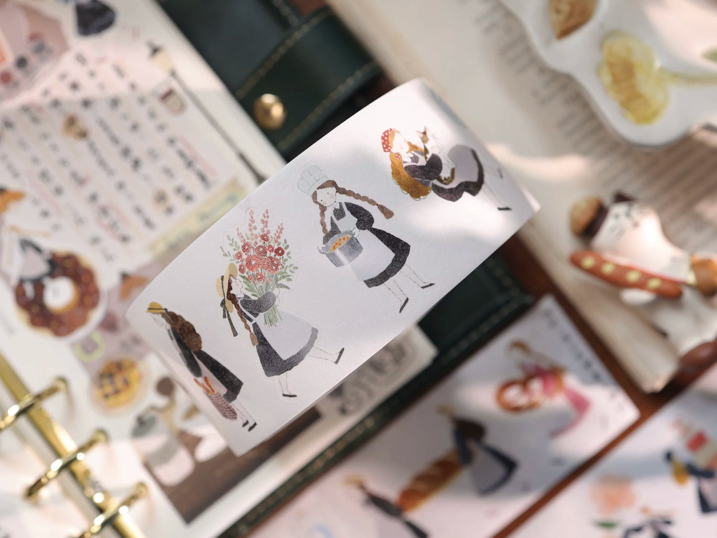 YiEr Vol8【Flower Eating Leisure】Salt Series Pre-cut Orginal Design Washi Tape and PET Stickers