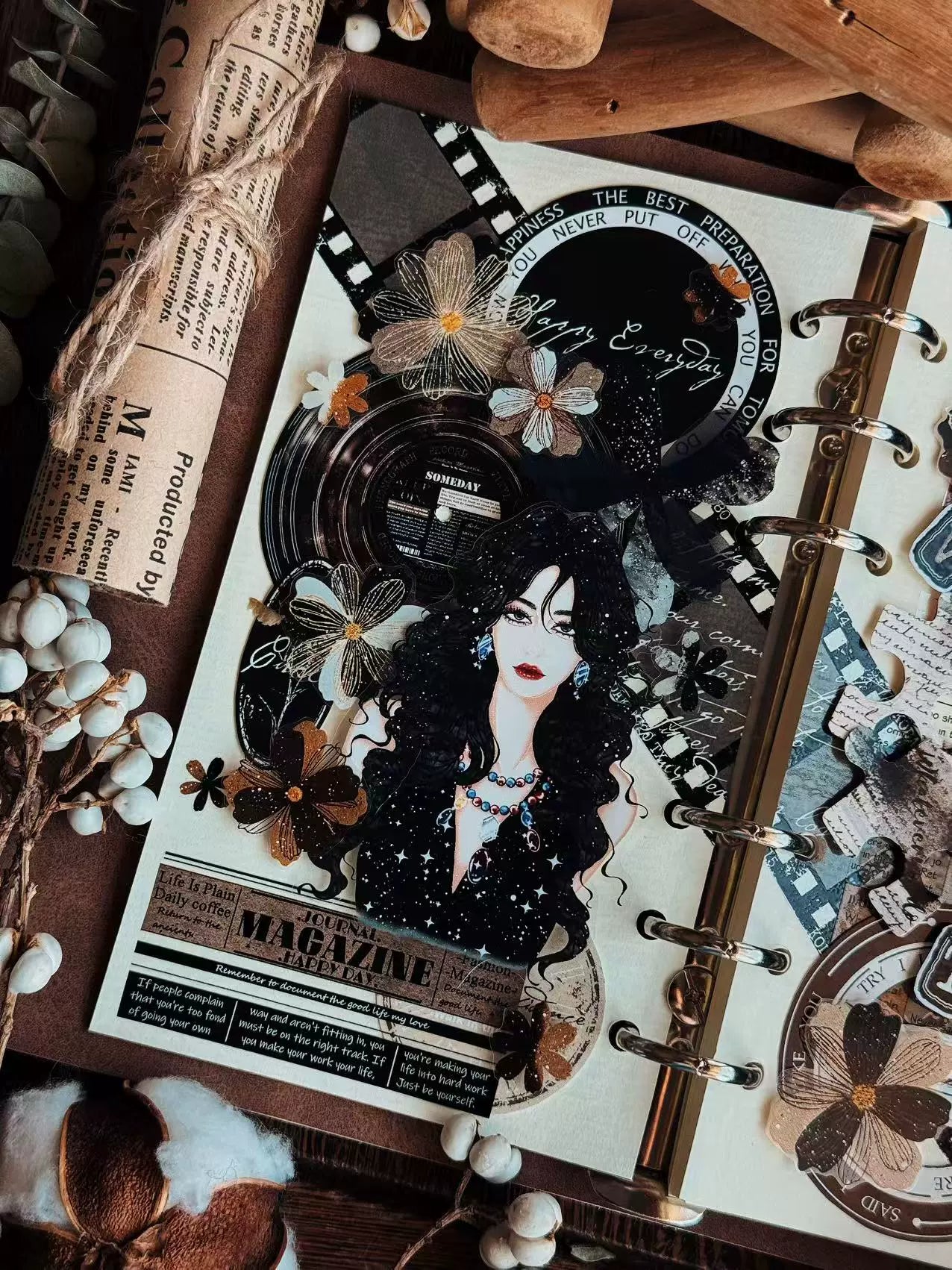 Linlanxi【Memories of Time】Original Washi/Pet Tape New Retro Life Old Film Series Decorative Tape Long Loop Full Roll