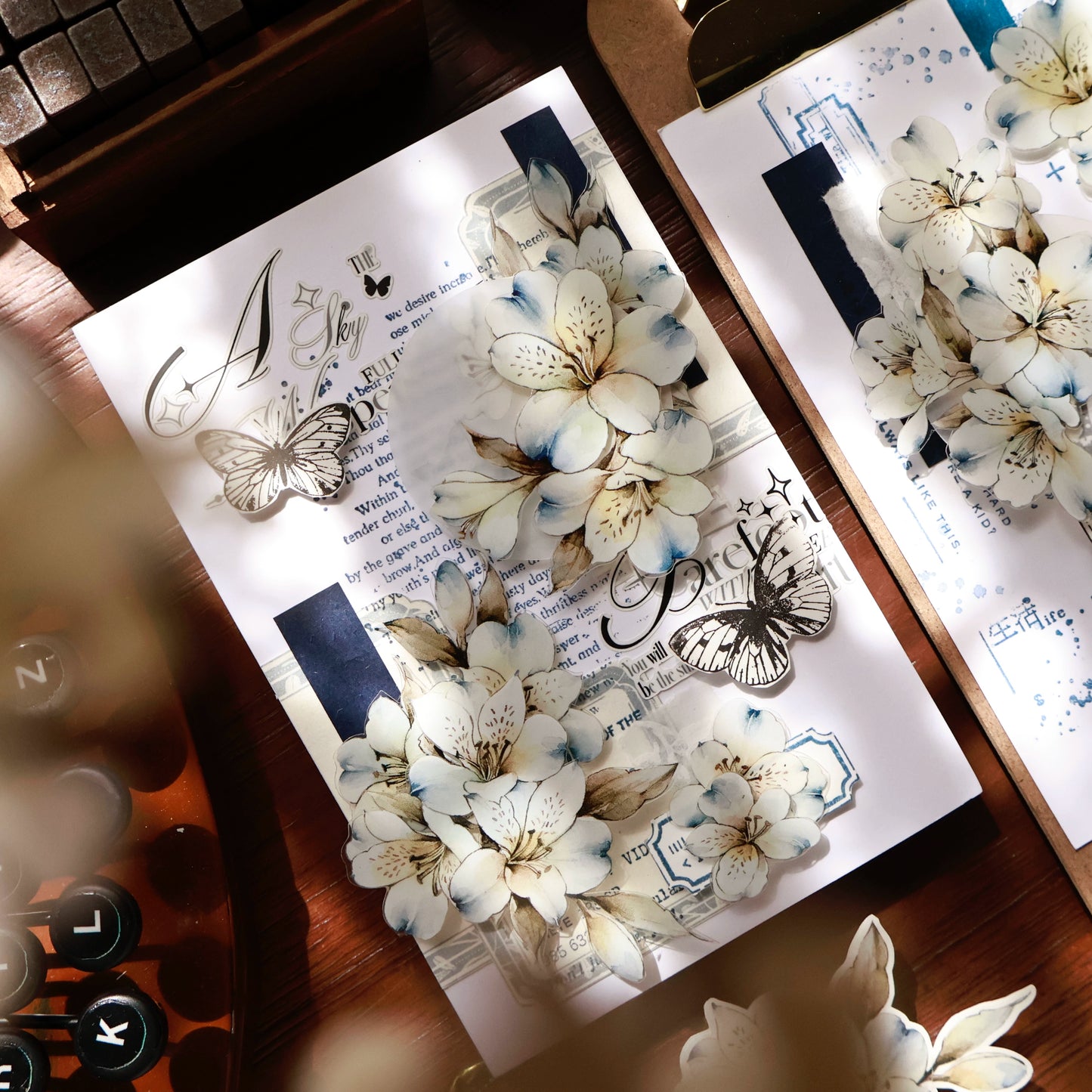 YiEr Vol15【Ink Colored Butterfly】Imported Maple Red Rubber and Maple Wood Stamp