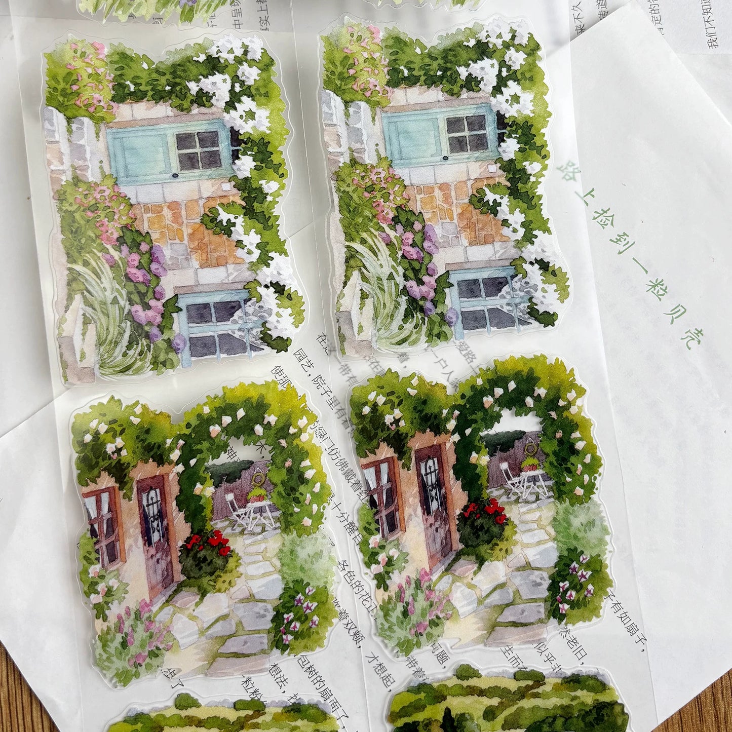 ZiYuanSu Vol15【Summer Garden Scene】Background Scene Pre-cut Washi PET Tape