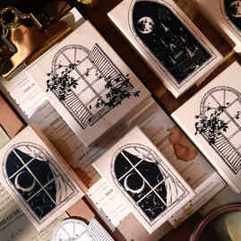 YiEr Vol14【Windows Stamp】Imported Maple Red Rubber and Maple Wood Stamp