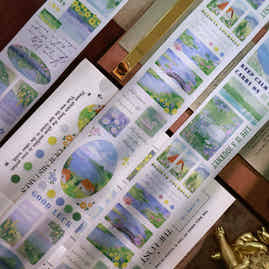 YiEr Minimalist Style Vol4【Artistic Language】Pre-cut Light Retro Orginal Design Washi Pet Tape Landscape Stickers