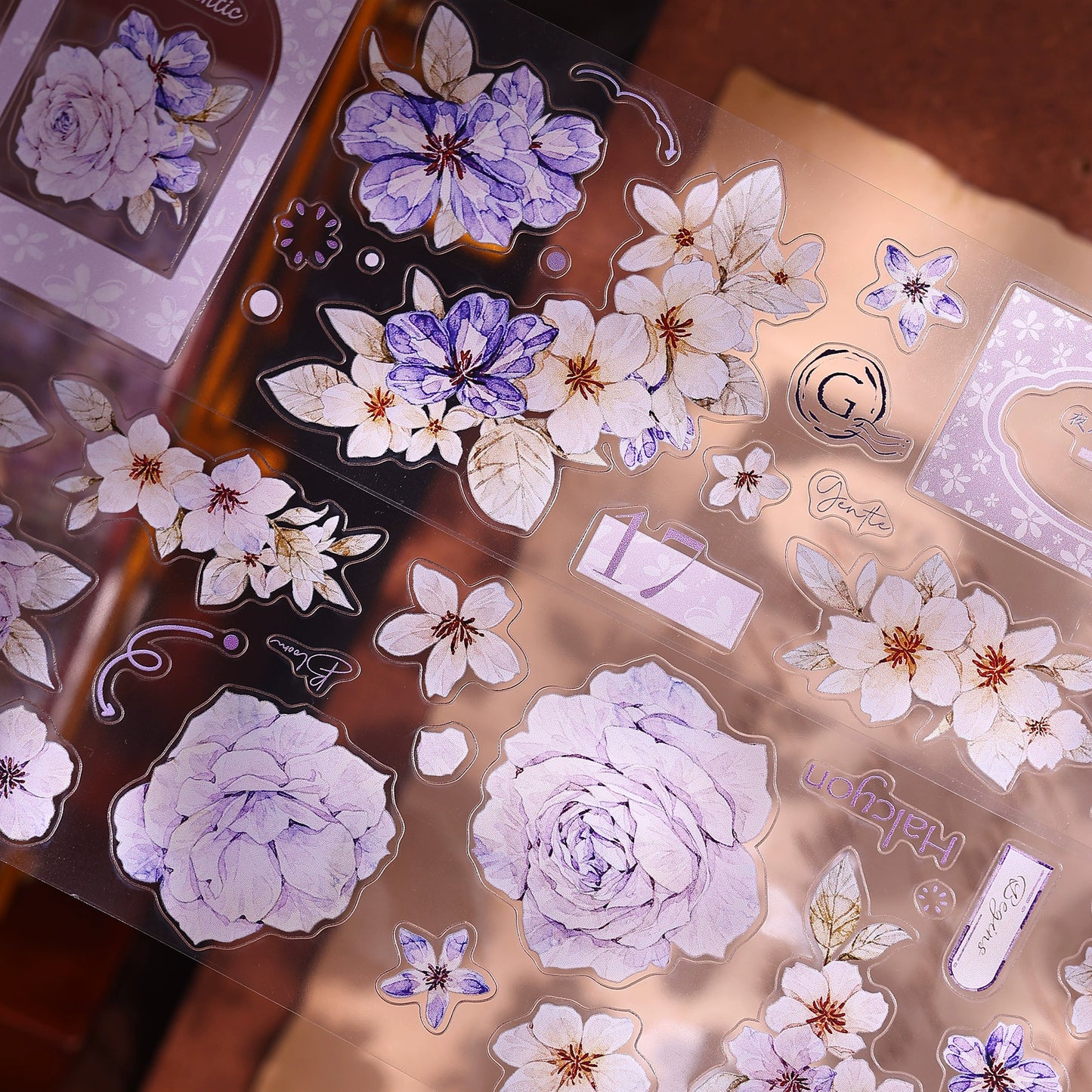 XiaoBaiJia【Rose Poetry】Light Retro Orginal Design Washi Pet Tape Landscape Stickers