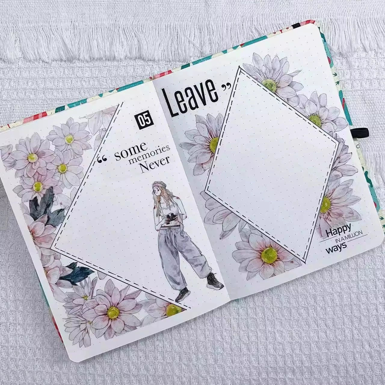 Kaixiaoxun Vol10 【Cool Girl】 Pre-Cut Long Loop Washi/Matte PET Tape for Scrapbook Supplies,Junk Journal Supplies