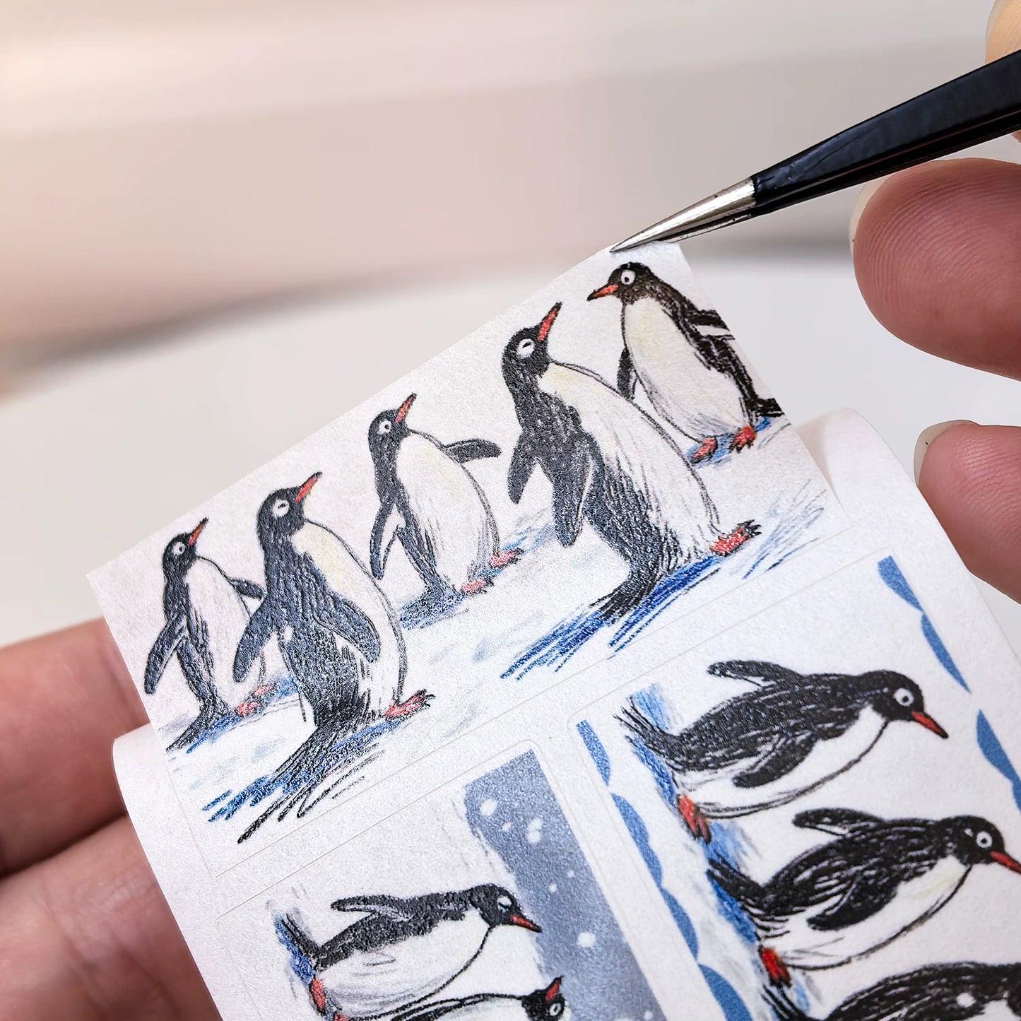 Wait Studio【Winter Narrative】 Pre-cut Light Retro Scene Washi/PET Tape