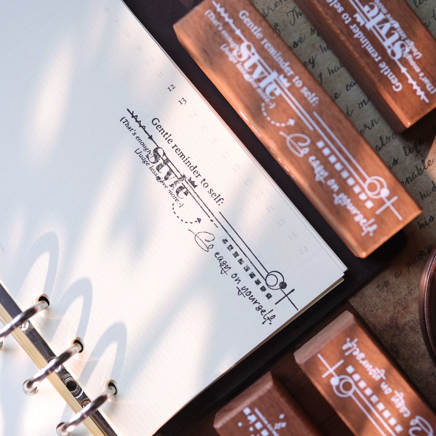 YiEr Vol17【Base Stamp】Imported Maple Red Rubber and Maple Wood Stamp