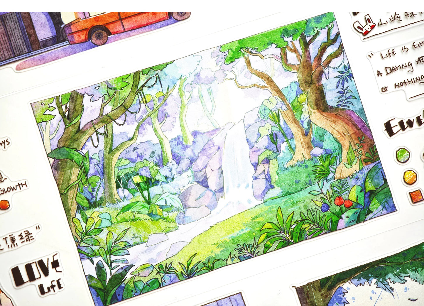 XingXing【Little Bliss】 Pre-cut Salt Based Warm Healing Scene Washi/PET Tape