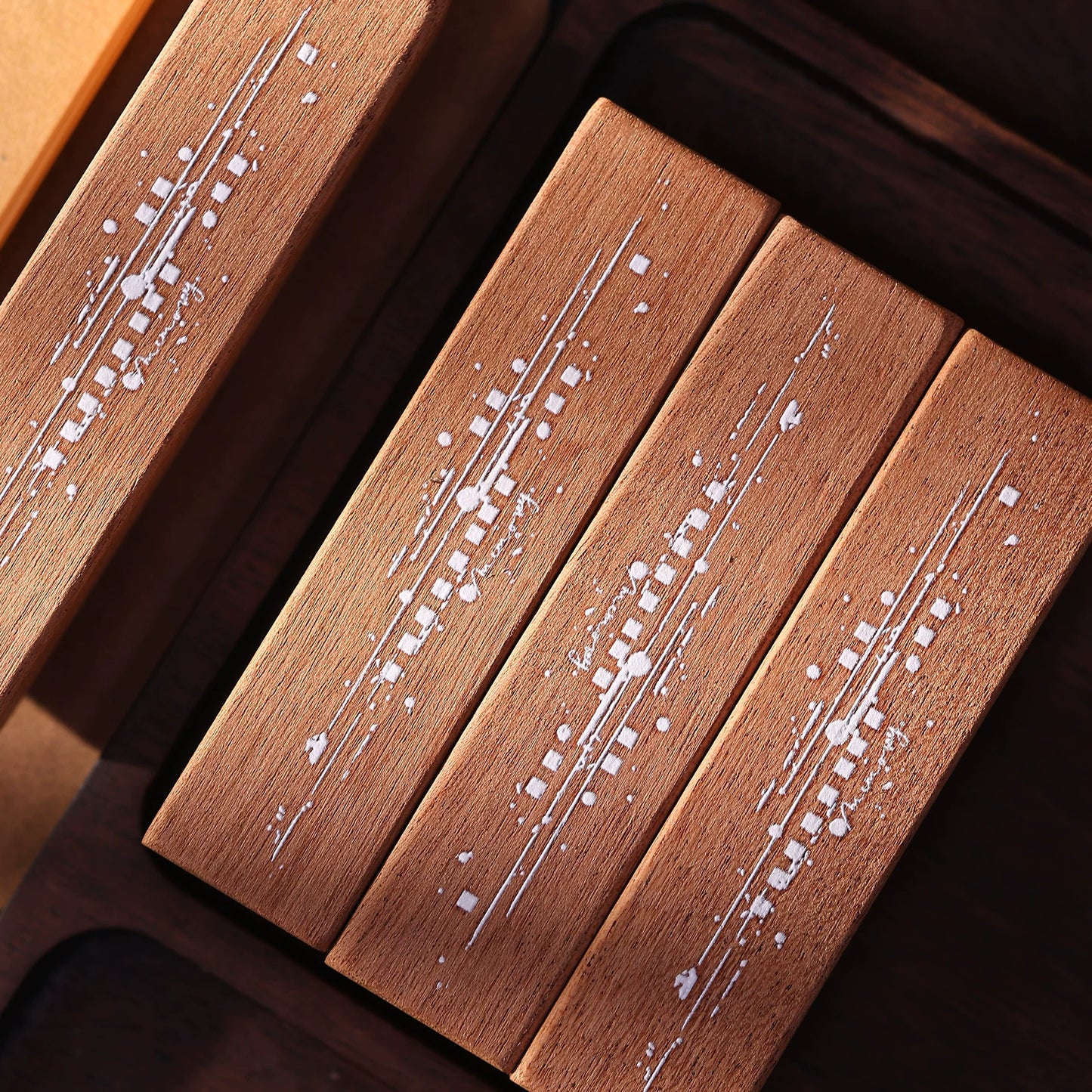 XiaoBaiJia【Basic Salt Backgroud Stamp】Imported Shabili Red Rubber and Maple Wood Stamp