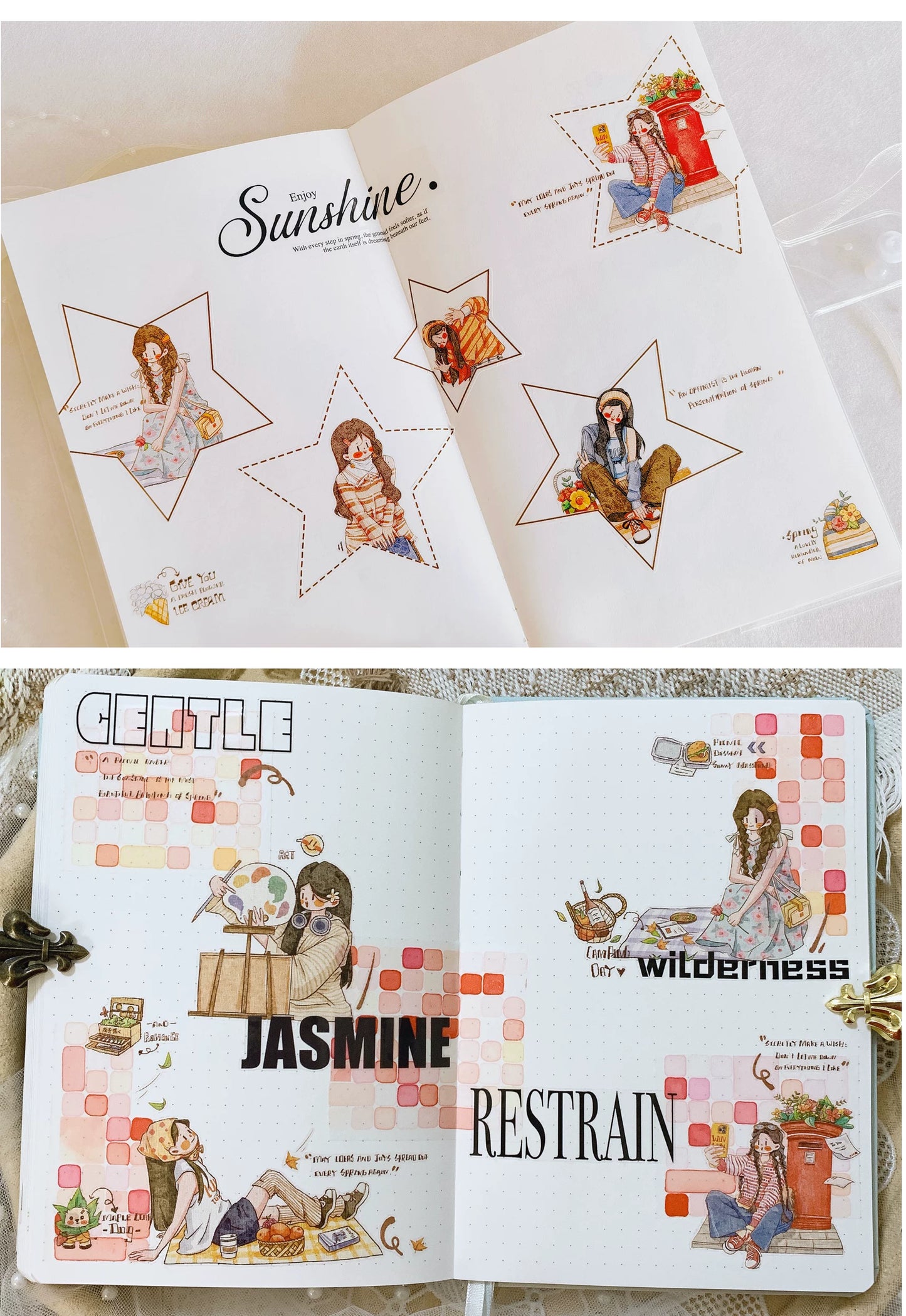 XingXing Vol7【Wandering Leisurely and Leisurely】 Pre-cut Salt based Spring Daily Light Retro Washi PET Tape