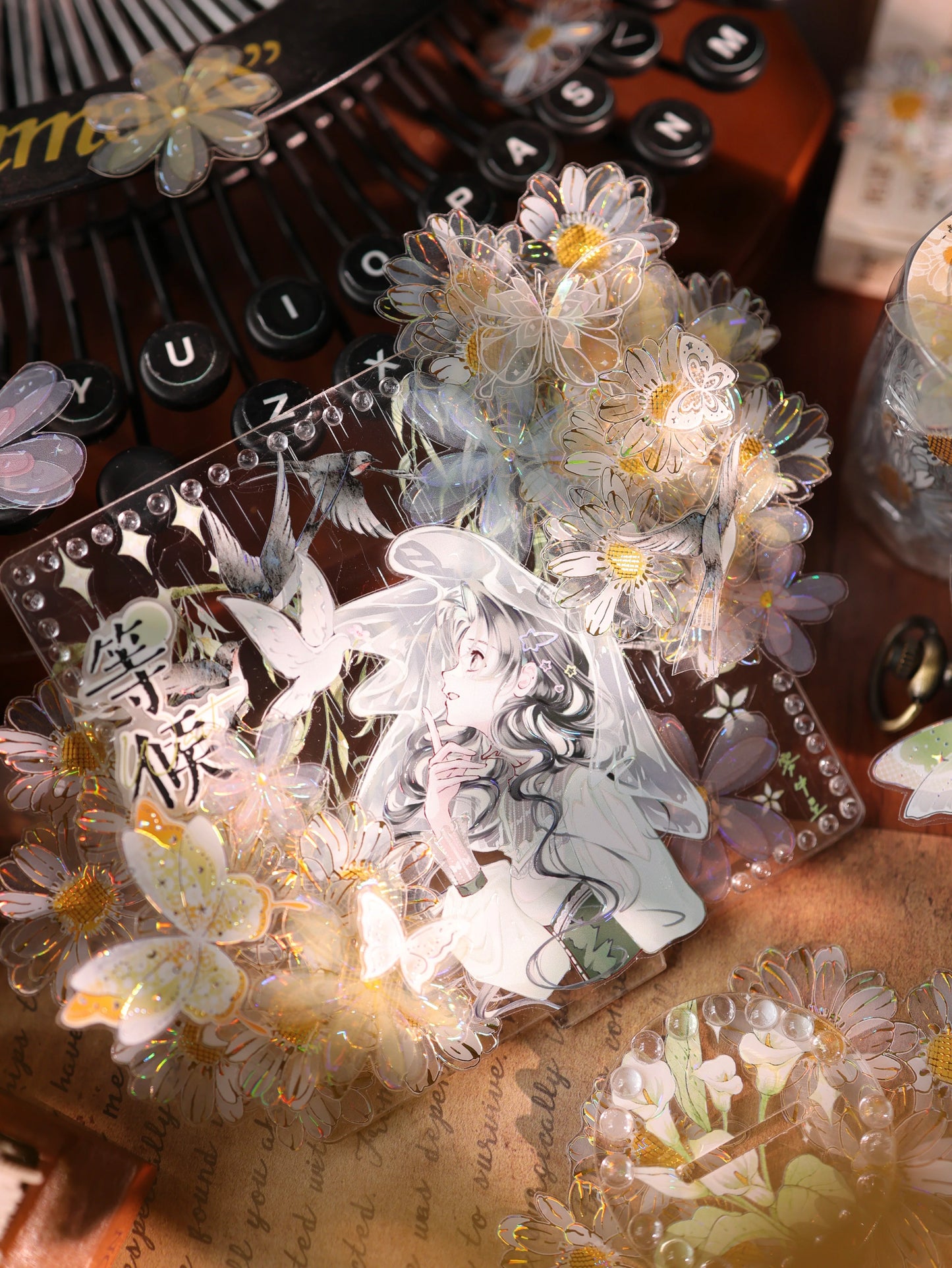 YiEr Vol17【Little Flower Grocery Store】Kiss-cut Light Retro Floral Washi Tape and PET Stickers