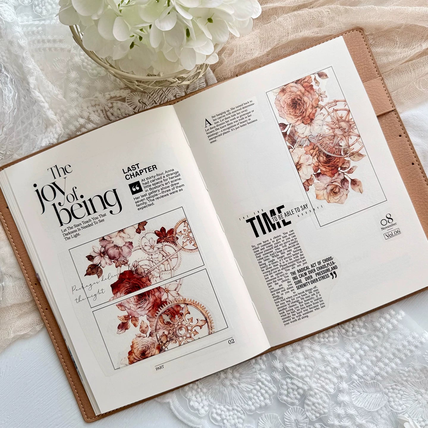 TianCheng-Vol6【Creative Journal】English Text Washi PET Tape,for Scrapbook Supplies,Scrapbook Tape Stickers,Junk Journal Supplies