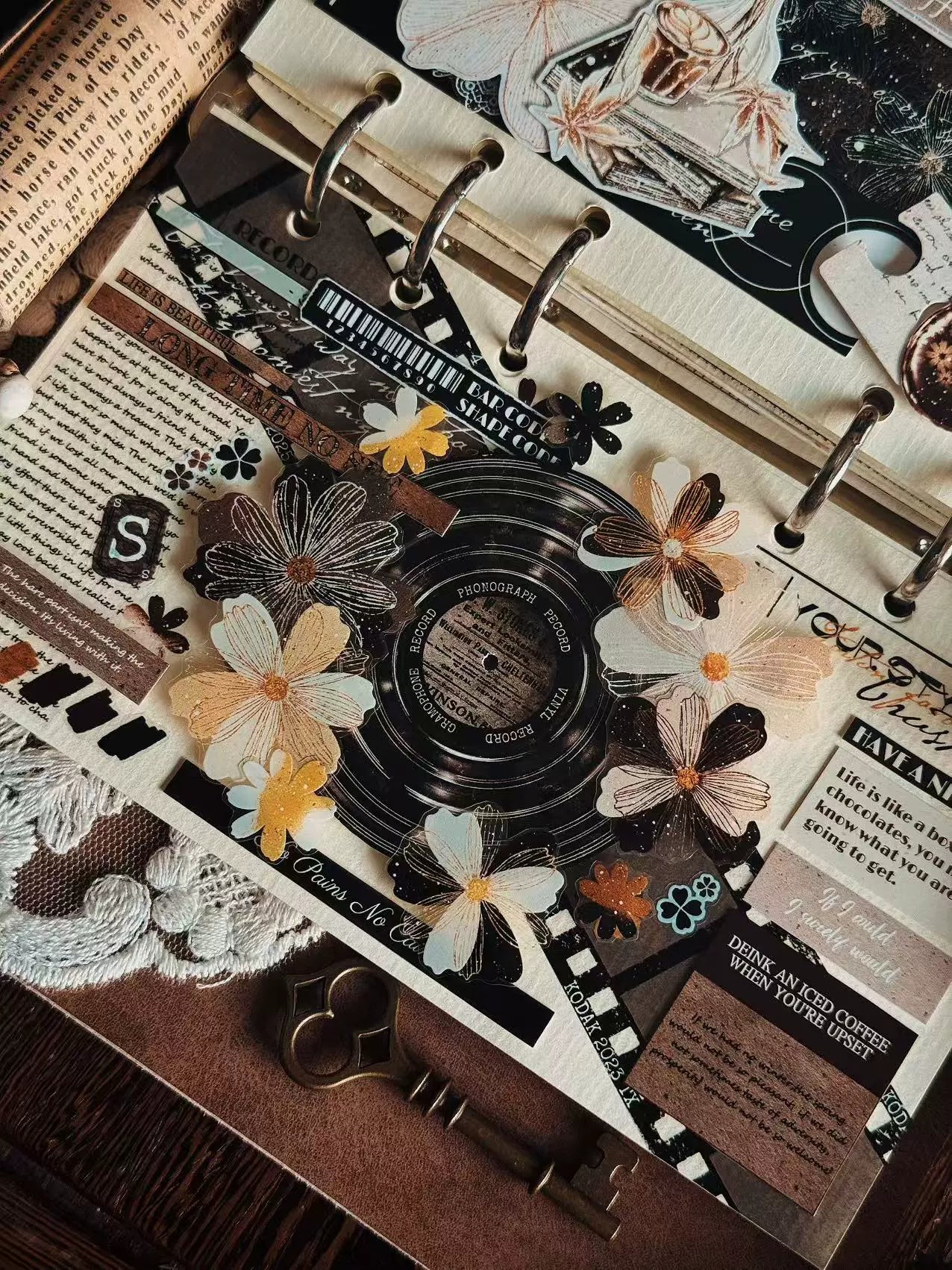 Linlanxi【Memories of Time】Original Washi/Pet Tape New Retro Life Old Film Series Decorative Tape Long Loop Full Roll