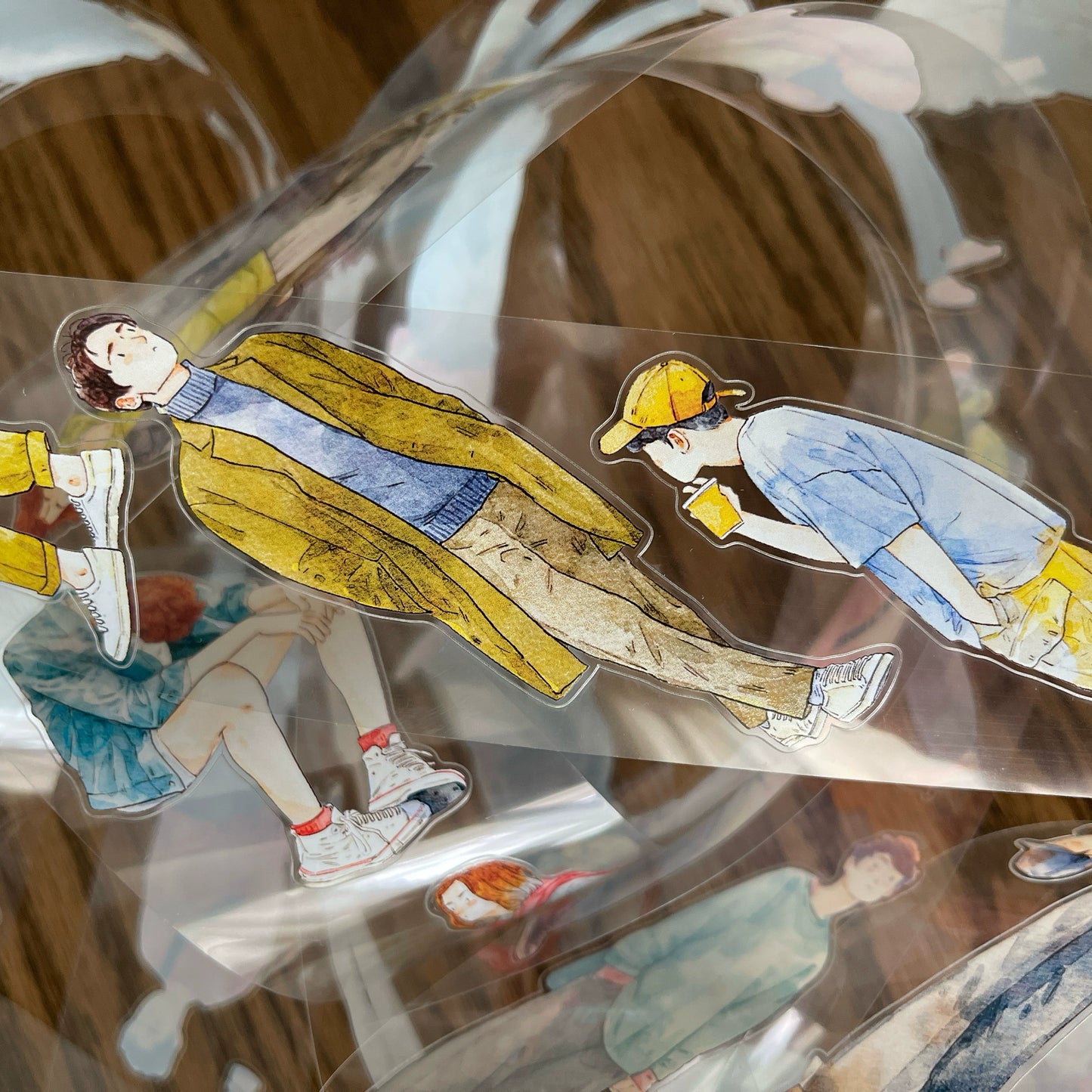 DingDing Vol10【34#That Cute Guy】Original Design Pre-Cut Washi/PET Tape Stickers,for Scrapbook Supplies,Journaling,Junk Journal,Bullet Journal,Planner Stickers