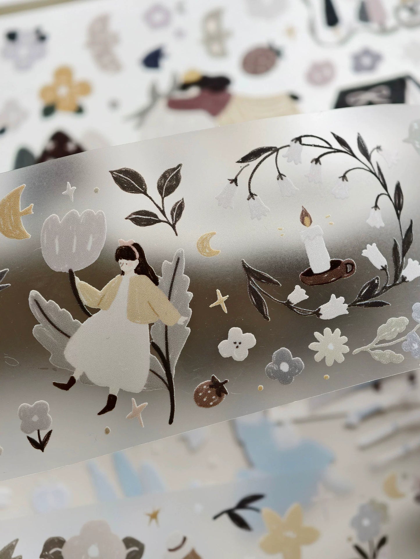 YiEr Minimalist Style Vol3【Field Afternoon Tea】Light Retro Orginal Design Washi Pet Tape Landscape Stickers