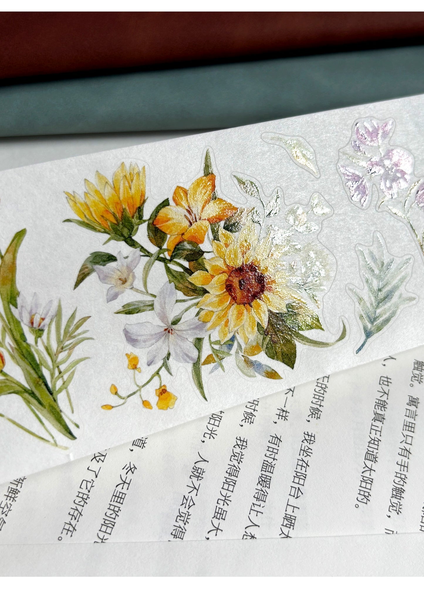 ZiYuanSu Vol12【Radiant Sunflower Color】Scene/Landscape Pre-cut Washi/PET Tape,for Scrapbook Supplies,Scrapbook Tape Stickers,Junk Journal Supplies