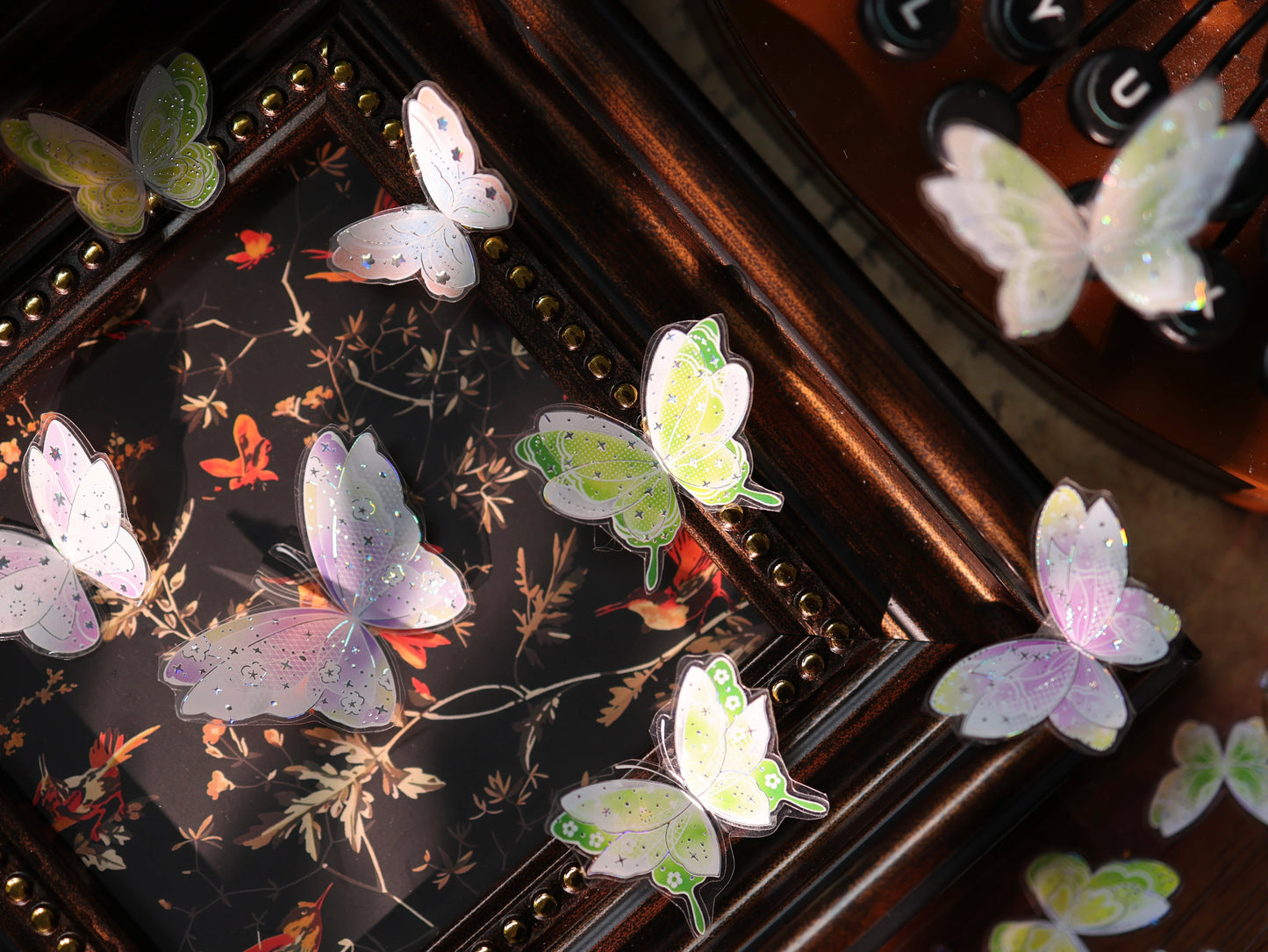 YiEr Vol17【Cicada Dream Butterfly】Kiss-cut Butterfly Washi Tape and PET Stickers