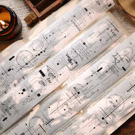 YiEr Vol17【Frames and Lines】Kiss-cut Backgroud Washi Tape and PET Stickers