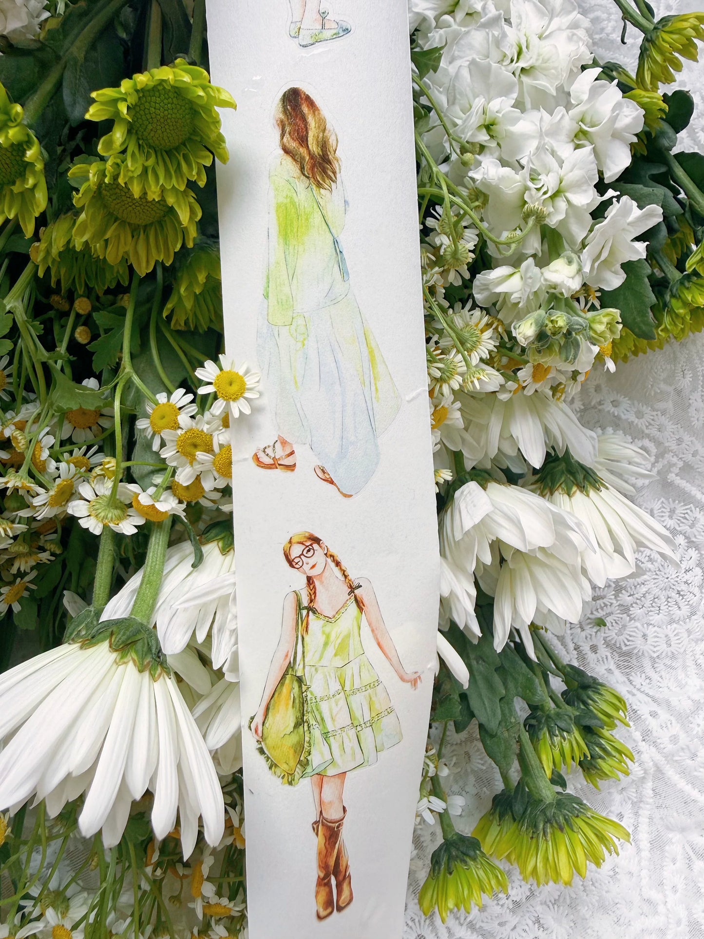 ZaoZao Vol4【XinXin】Original Design Kiss-Cut Washi PET Tape Stickers,for Scrapbook Supplies,Journaling,Junk Journal,Bullet Journal,Planner Stickers