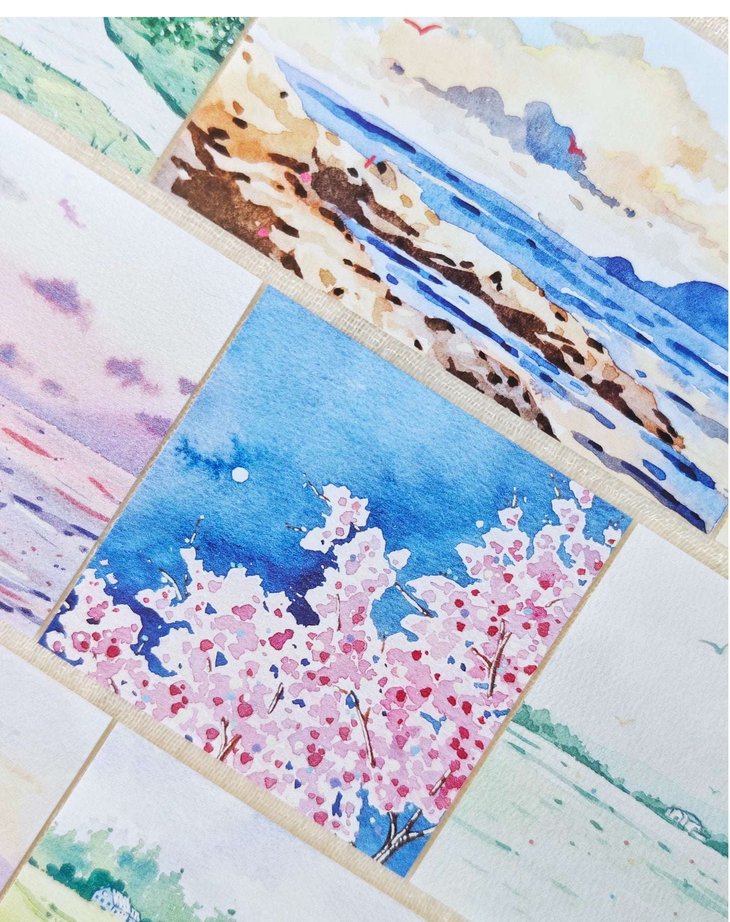 XingXing Vol7【Mountains and Seas Stretch Endlessly】 Pre-cut Light Retro Scene Washi/PET Tape