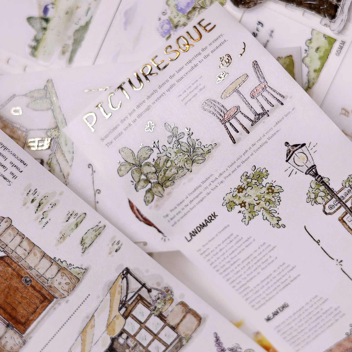XiaoBaiJia Salt Series【Plain and Delicate】Pre-cut Orginal Design Washi/Pet Tape Light Retro Stickers