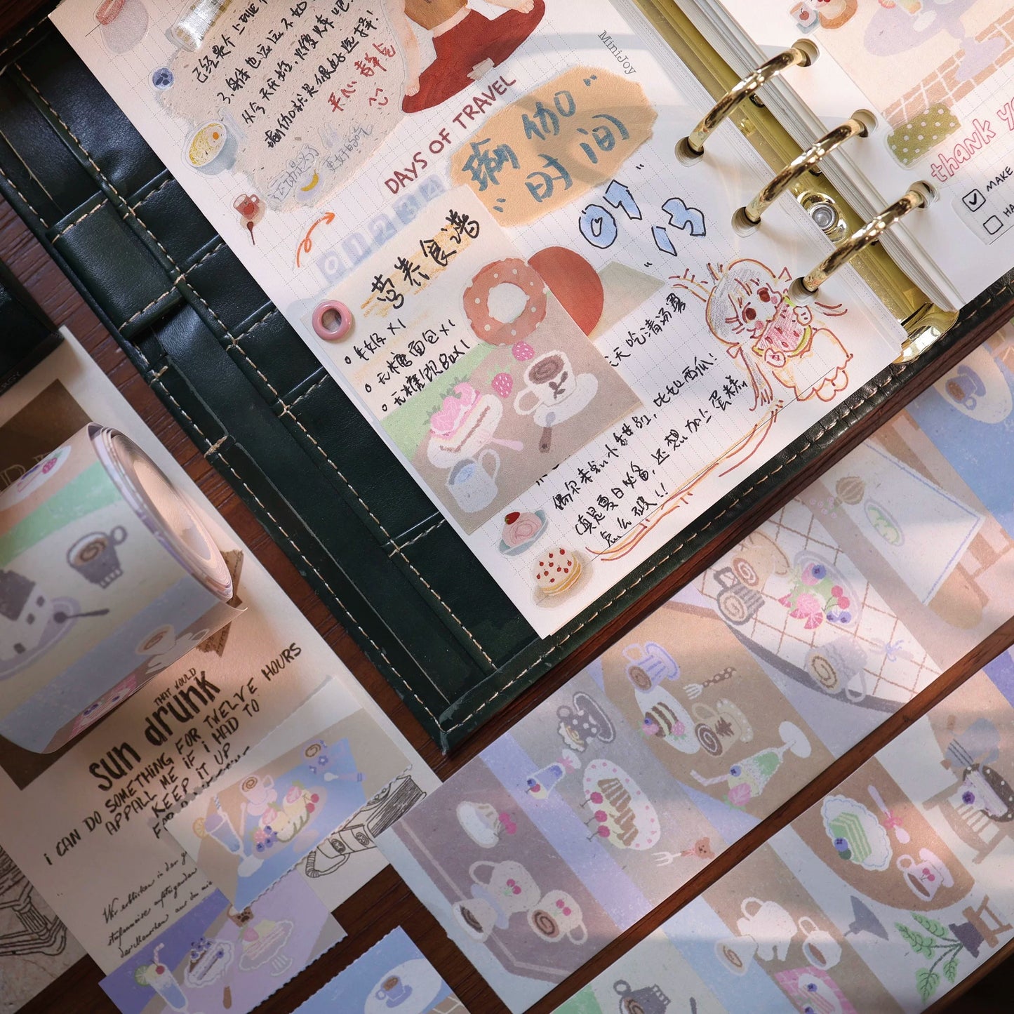 YiEr Vol8【Afternoon Snack】Salt Series Pre-cut Orginal Design Tear-off Notes Roll Washi Pet Tape