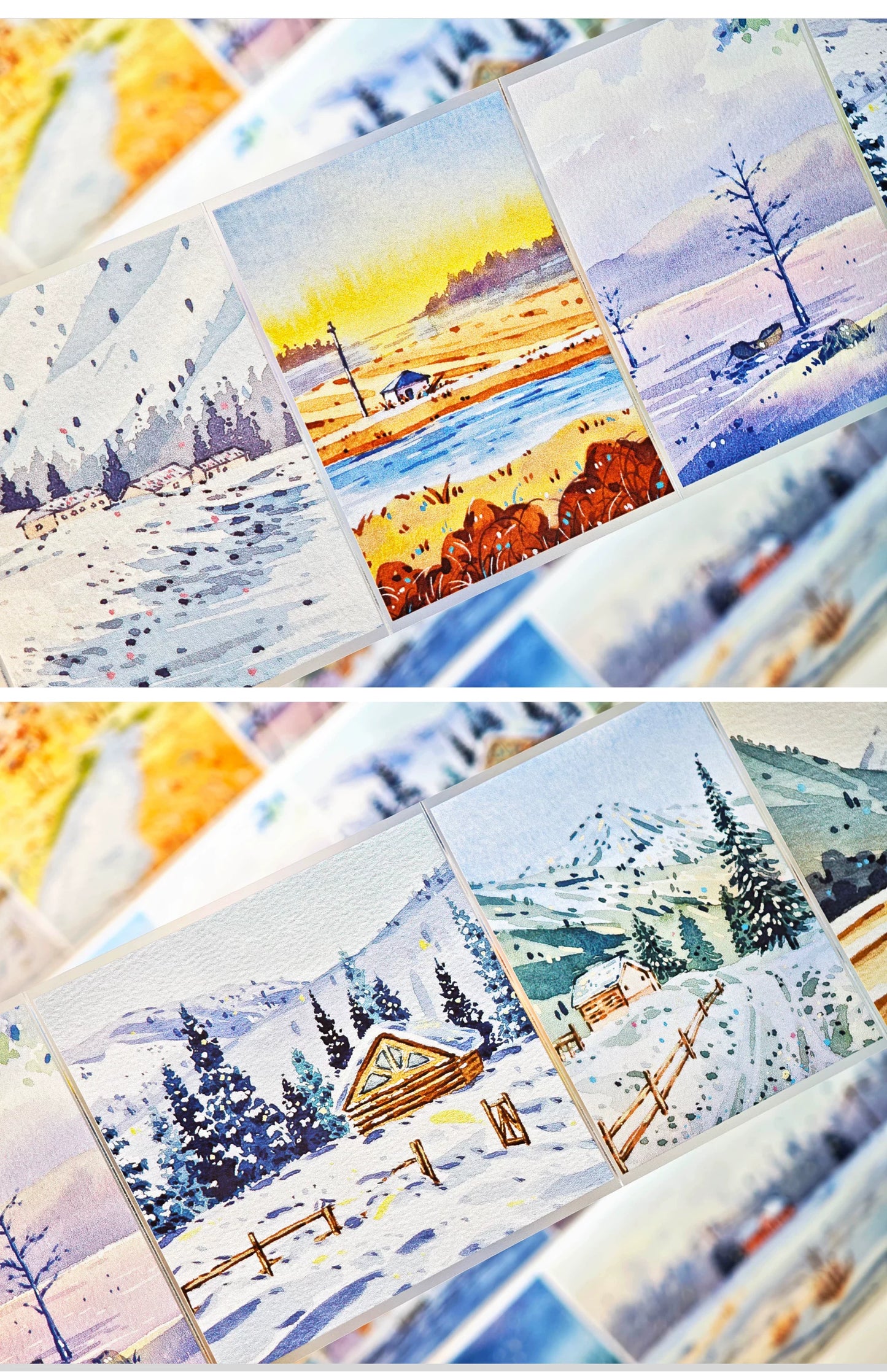 XingXing【Moon Sets Stars Sleep】 Pre-cut Light Retro Warm Healing Autumn and Winter Scenery Washi/PET Tape