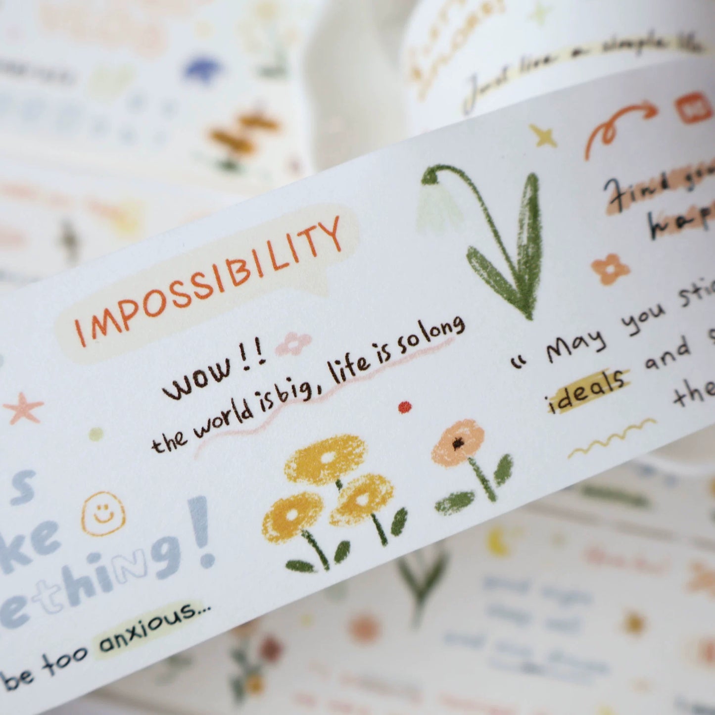 YiEr Minimalist Style Vol3【Handwritten Manuscript】Light Retro Orginal Design Washi Pet Tape Landscape Stickers