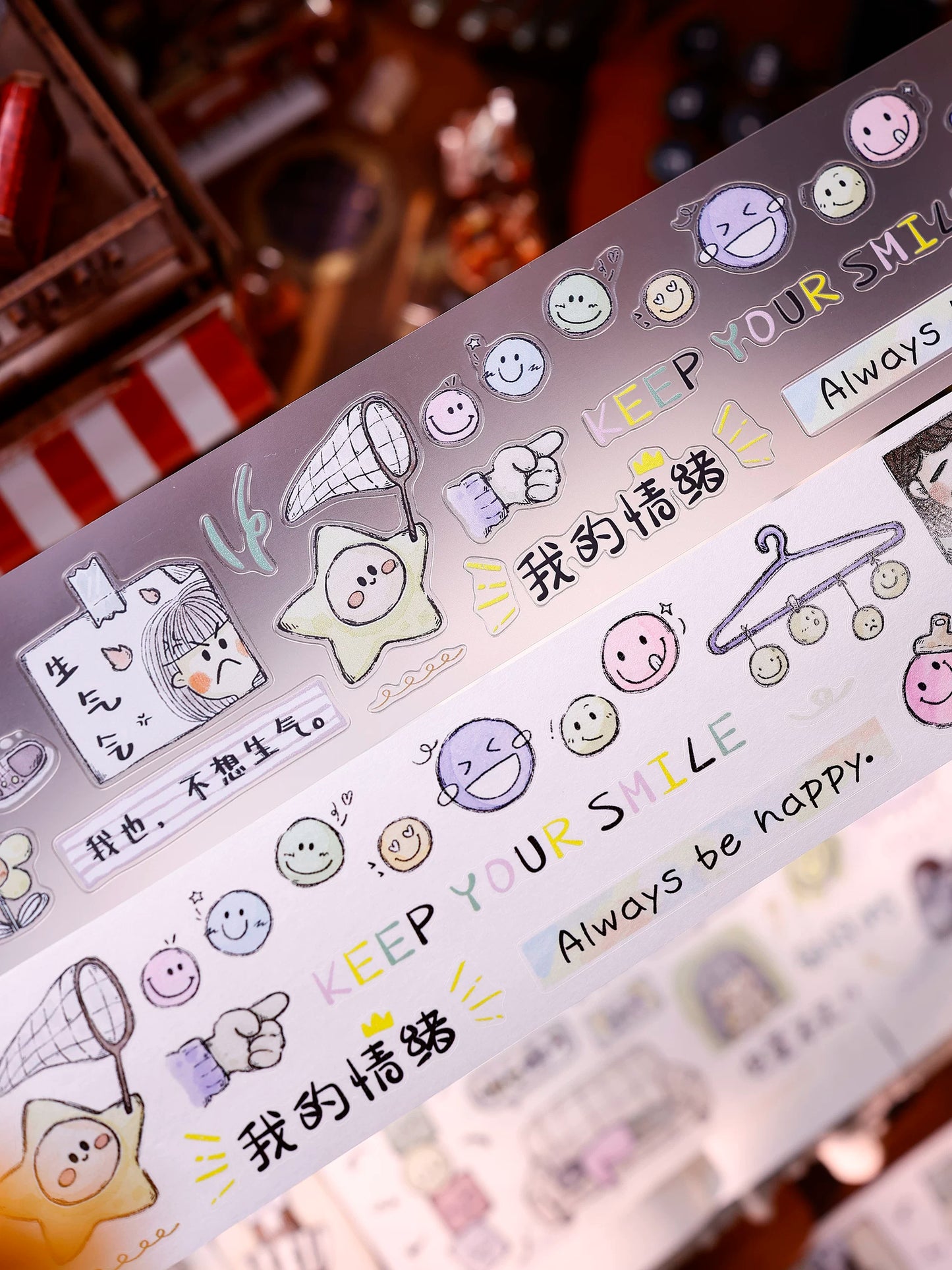 XiaoBaiJia Salt Series【Small Emotions】Pre-cut Orginal Design Vintage Text Washi/Pet Tape Light Retro Stickers