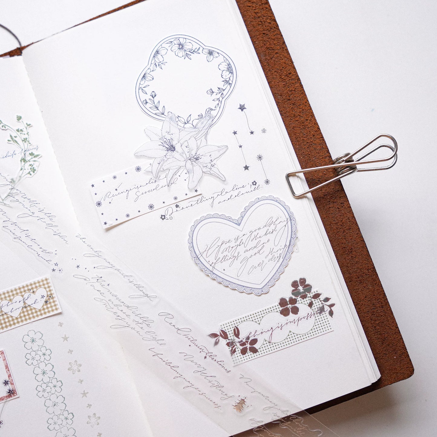 Yuanzi-Jennyuanzi【Epistle】Pre-cut English Text Hot Silver Washi PET Tape