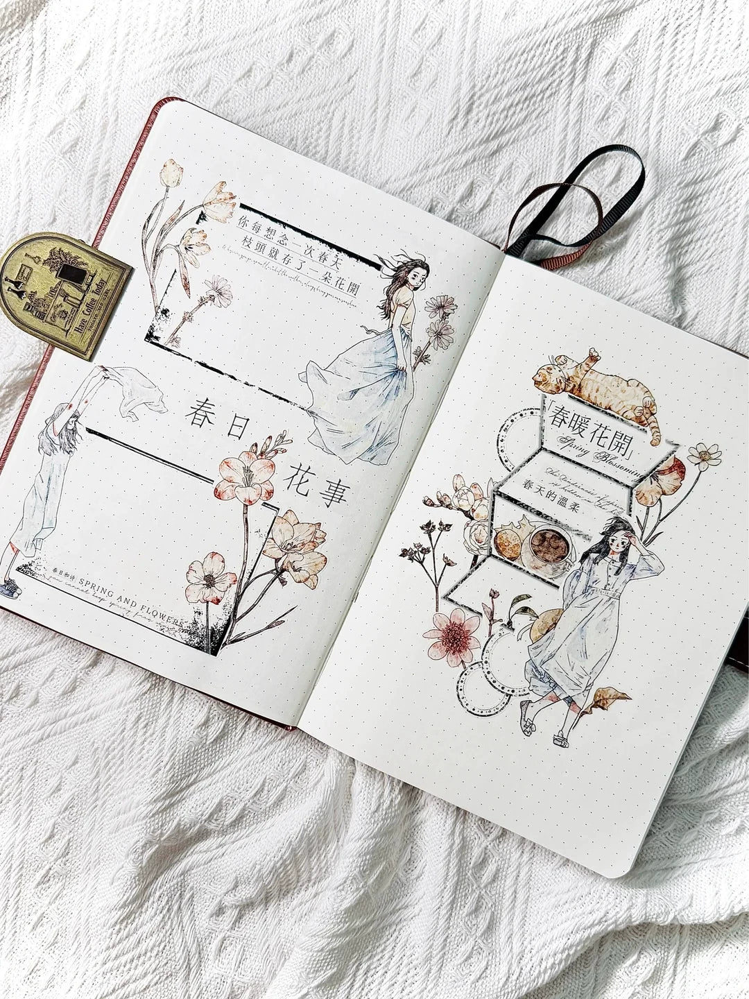 Kaixiaoxun Vol12【Trifles Diary】 Pre-Cut Long Loop Washi/Matte PET Tape for Scrapbook Supplies,Junk Journal Supplies
