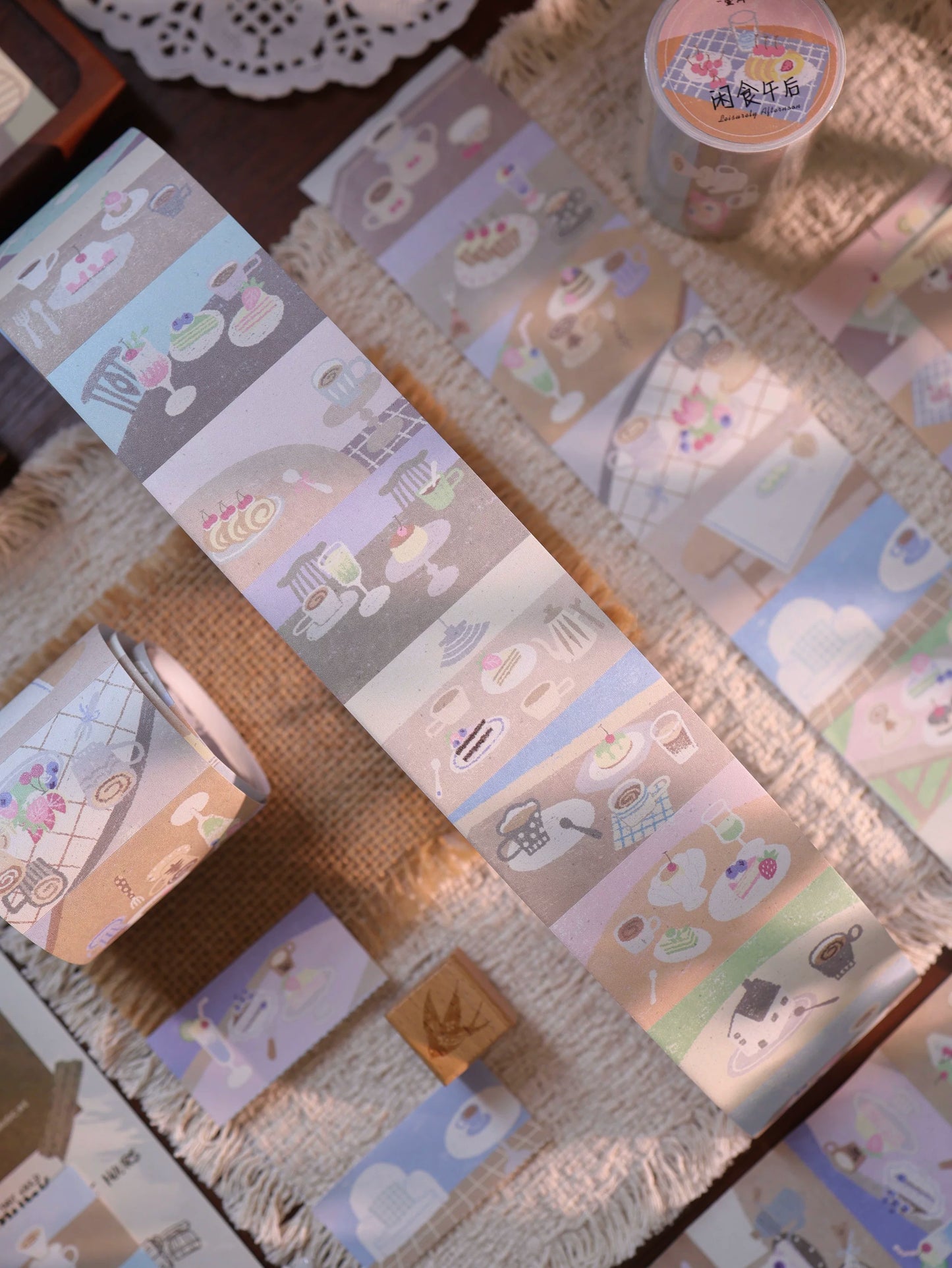 YiEr Vol8【Afternoon Snack】Salt Series Pre-cut Orginal Design Tear-off Notes Roll Washi Pet Tape