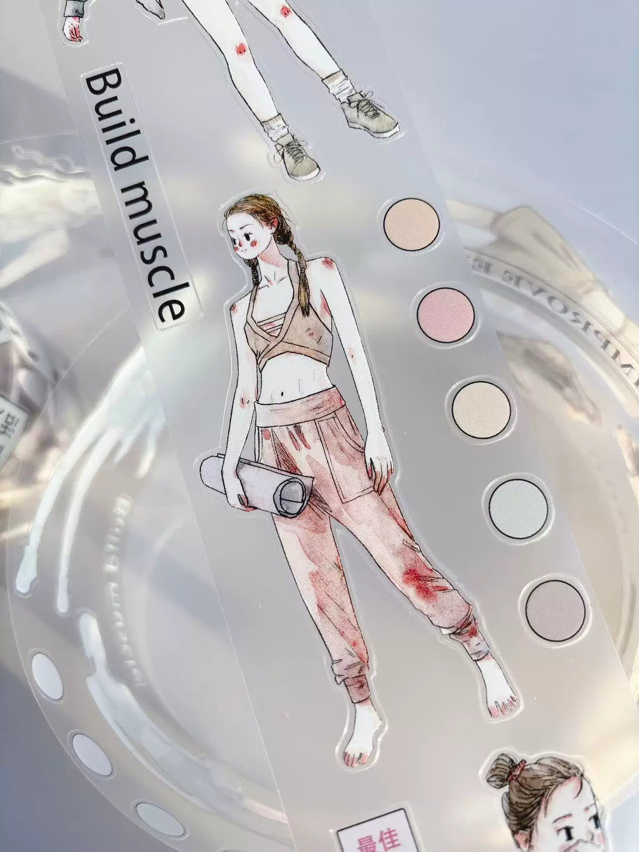 Kaixiaoxun Vol11【Keep Moving】 Pre-Cut Long Loop Washi/Matte PET Tape for Scrapbook Supplies,Junk Journal Supplies