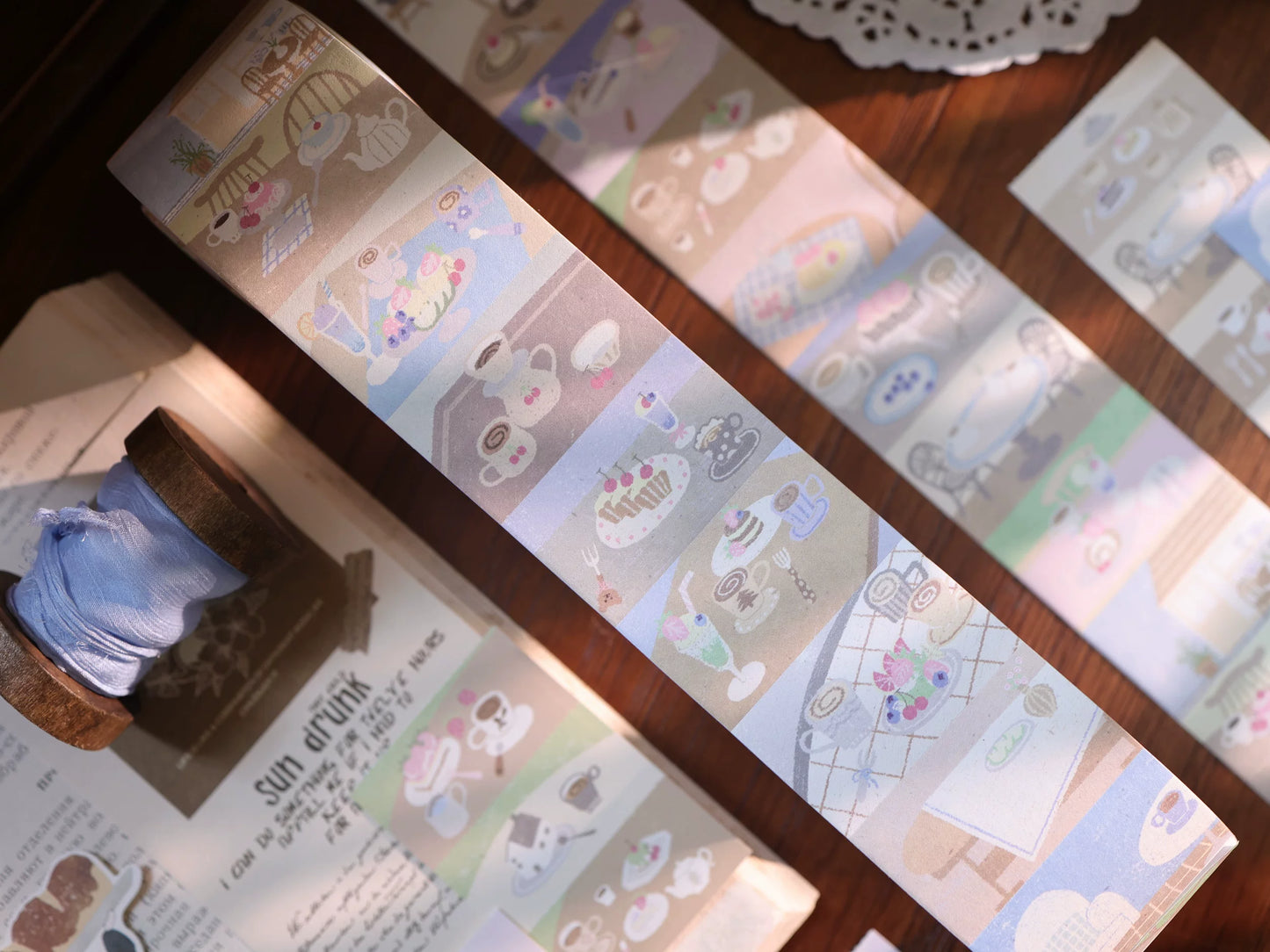 YiEr Vol8【Afternoon Snack】Salt Series Pre-cut Orginal Design Tear-off Notes Roll Washi Pet Tape