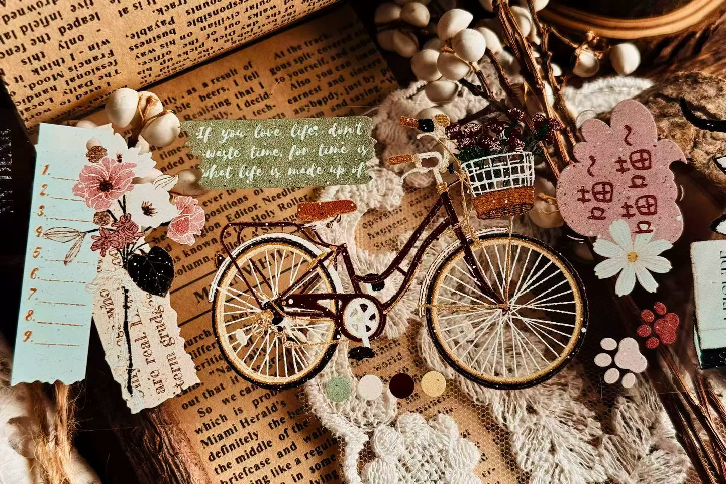 Linlanxi Vol14【I Allow Leisure Time】Original Design Retro Exquisite Vintage Decorative Washi/Pet Tape