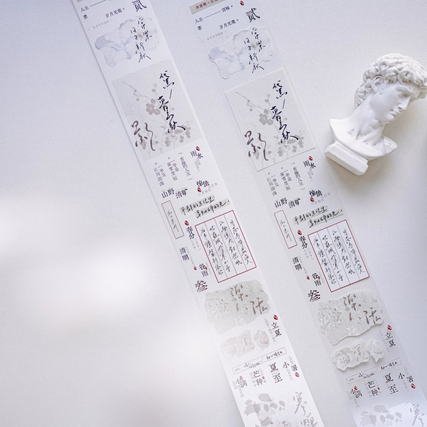 YuanZi Vol7【Murmuring Words】Orginal Design Washi/Pet Text Tape Light Retro Stickers,for Scrapbook Supplies,Scrapbook Tape Stickers,Junk Journal Supplies