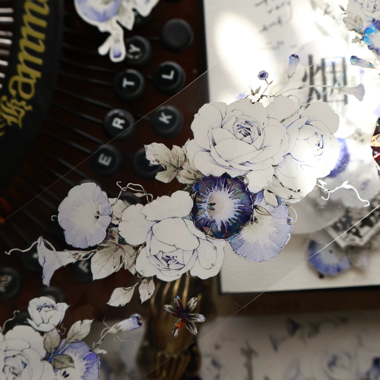 YiEr Vol15【Open Window and See Flowers】Orginal Design Pre-cut Washi/Pet Floral Tape Light Retro Landscaping Stickers