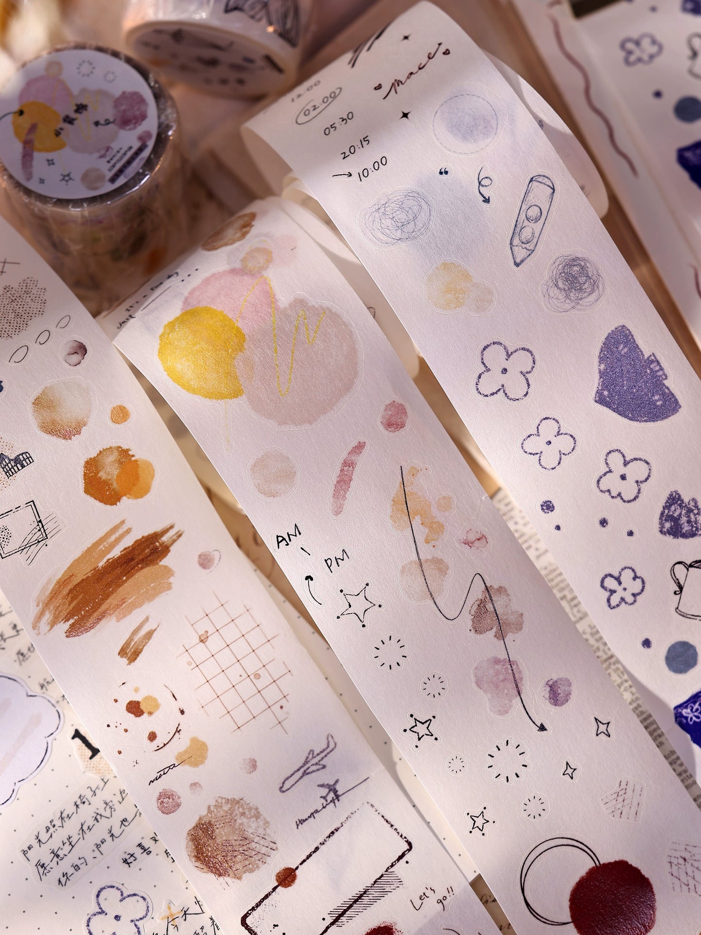 XiaoBaiJia Minimalist Style【Small Decoration】Light Retro Orginal Design Washi Pet Tape Landscape Stickers