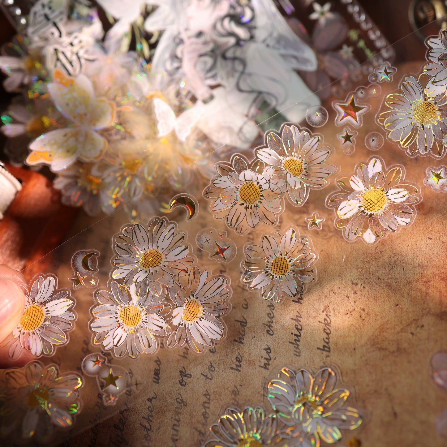 YiEr Vol17【Air Garden】Kiss-cut Floral Washi Tape and PET Stickers