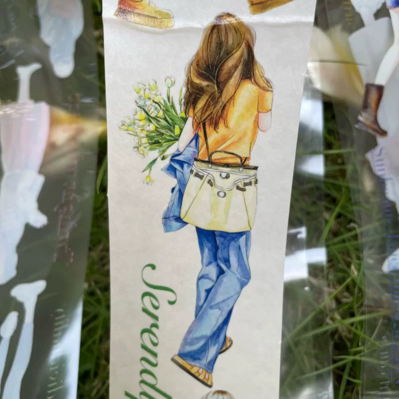 ZaoZao Vol1【Thousand Suns】Original Design Kiss-Cut Washi PET Tape Stickers,for Scrapbook Supplies,Journaling,Junk Journal,Bullet Journal,Planner Stickers