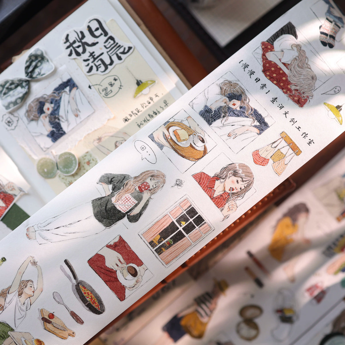 YiEr Vol18【Slow Daily Life】Salt Series Pre-cut Orginal Design Travel Character Storyboard Washi Tape and PET Stickers