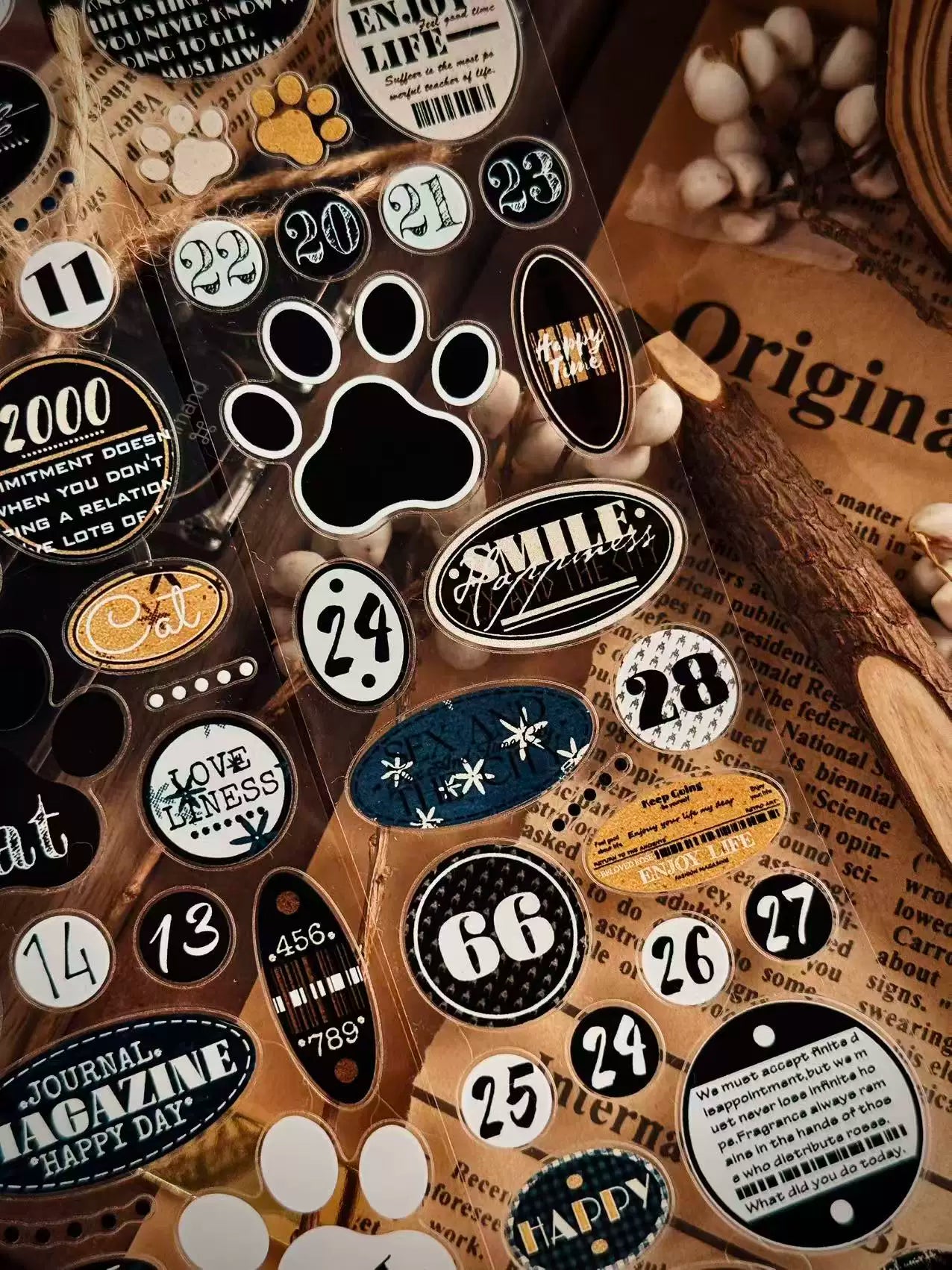 Linlanxi Vol14【Circular Label Set】Original Design Retro Exquisite Vintage Decorative Washi/Pet Tape