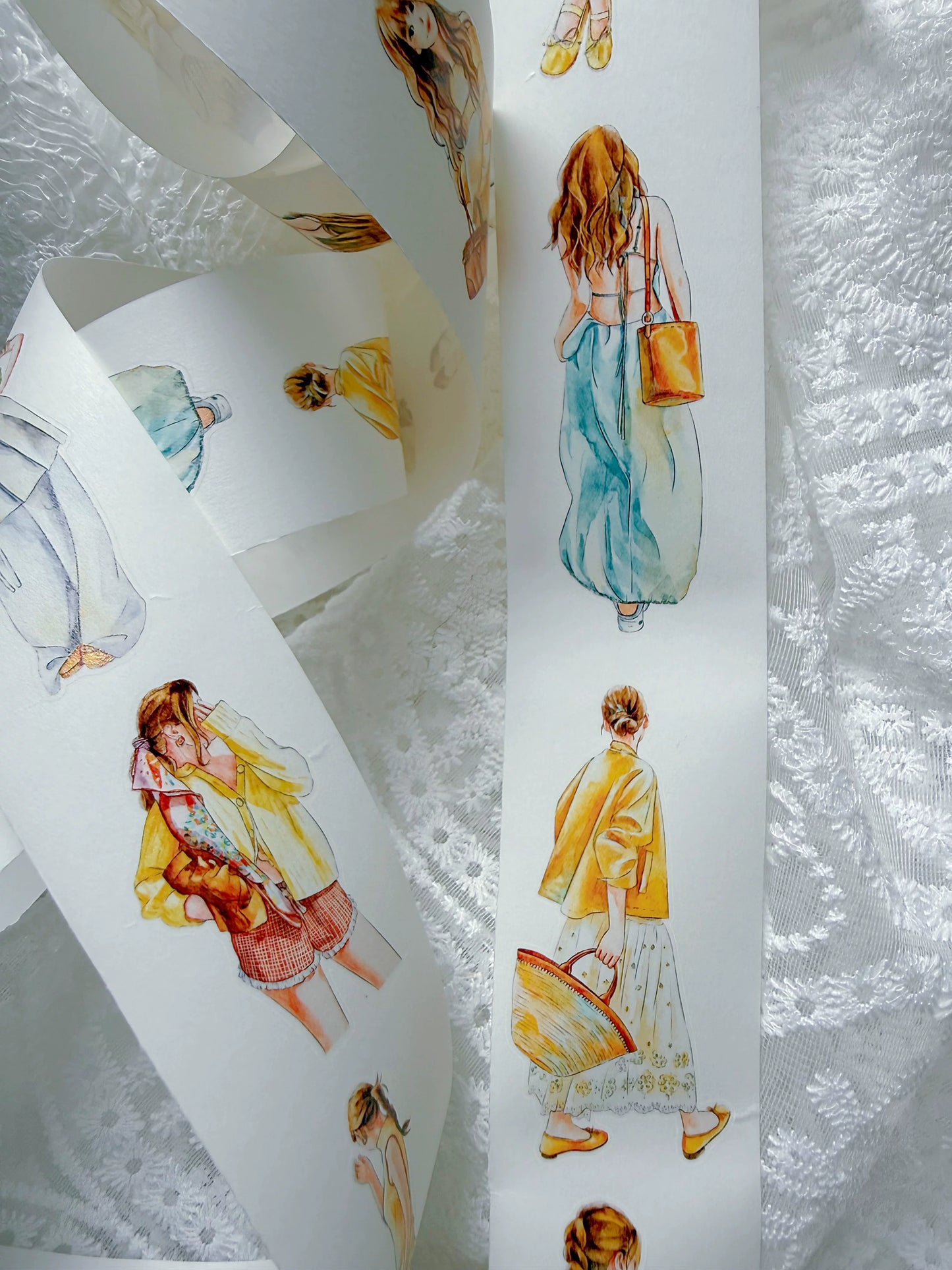 ZaoZao Vol4【Lemon Sea Salt】Original Design Kiss-Cut Washi PET Tape Stickers,for Scrapbook Supplies,Journaling,Junk Journal,Bullet Journal,Planner Stickers