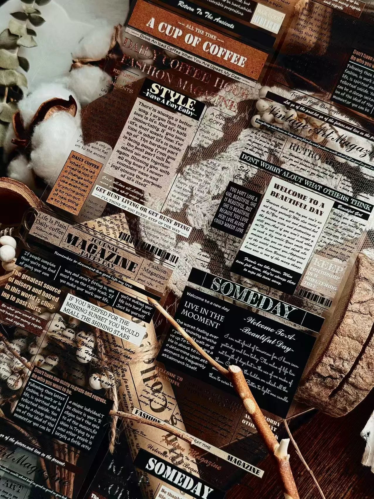 Linlanxi 【Herben Supplement】Original  Washi/Pet Tape - New Fashion Retro Wider English Counted Tape