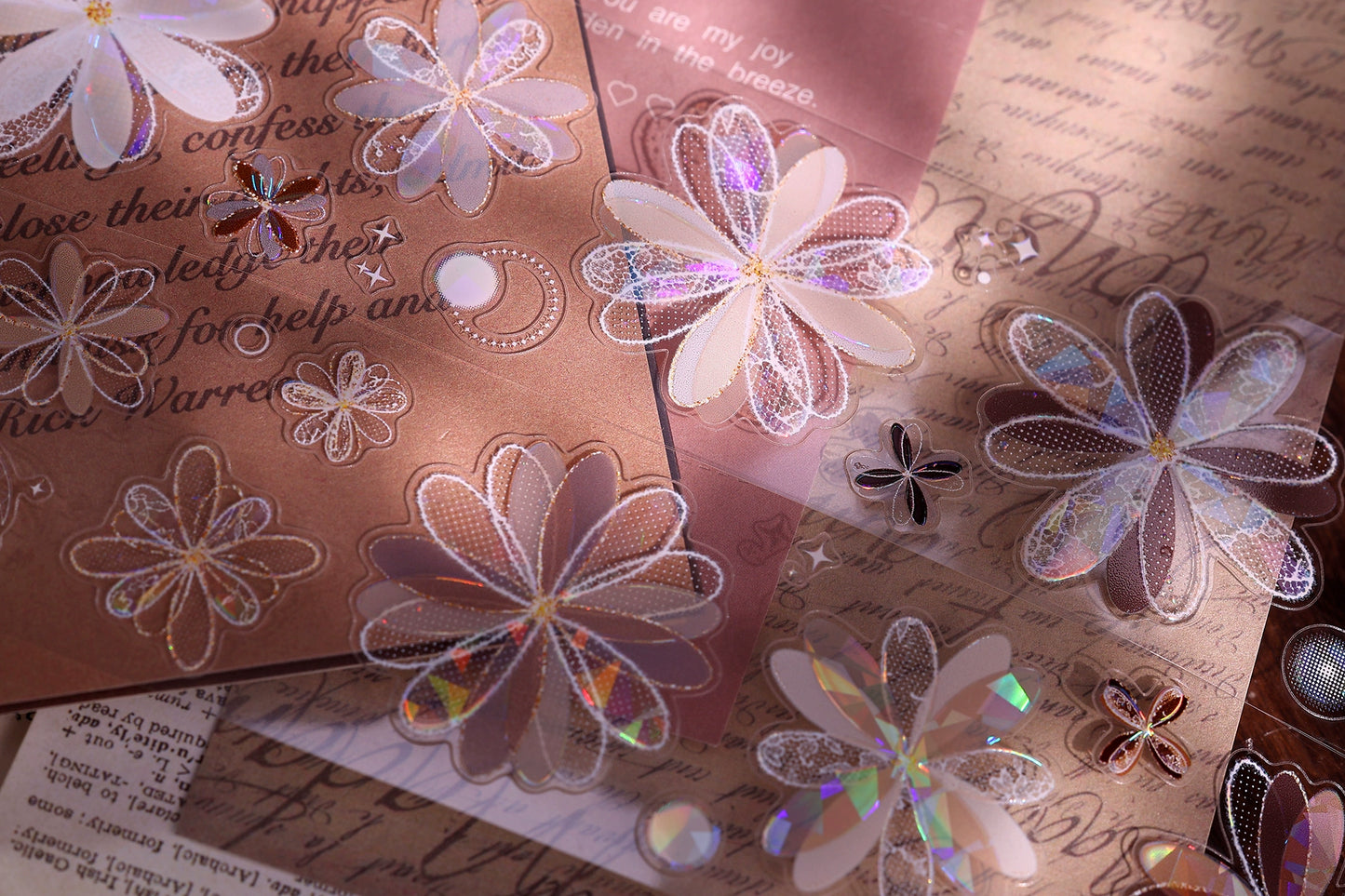 XiaoBaiJia【Cappuccino&White Dream Island】Light Retro Orginal Design Washi Pet Tape Landscape Stickers