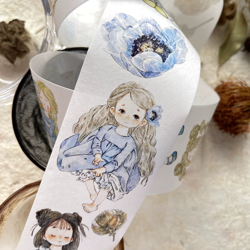 Seahorse Forest Vol3【A22#Hibiscus Fruit】Original Character Design Journal Washi/Matte PET Tape