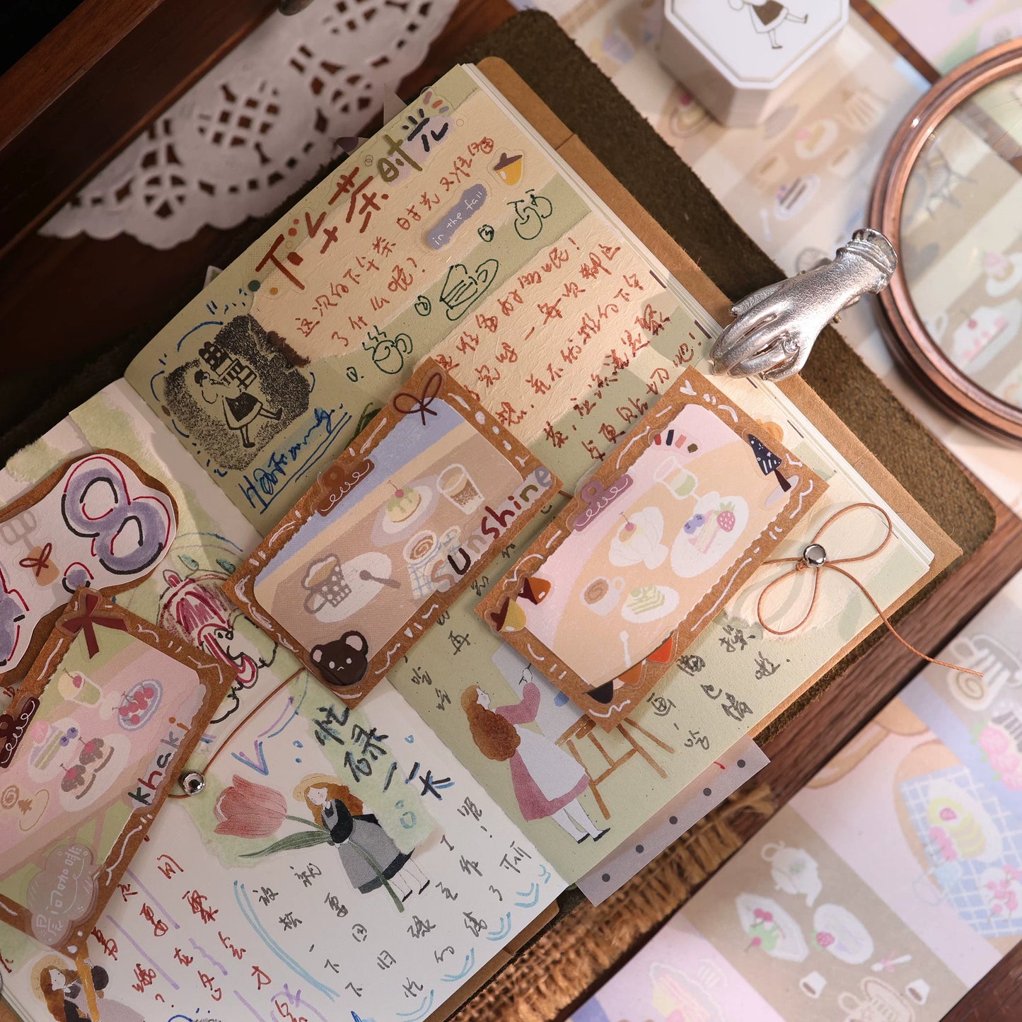 YiEr Vol8【Afternoon Snack】Salt Series Pre-cut Orginal Design Tear-off Notes Roll Washi Pet Tape
