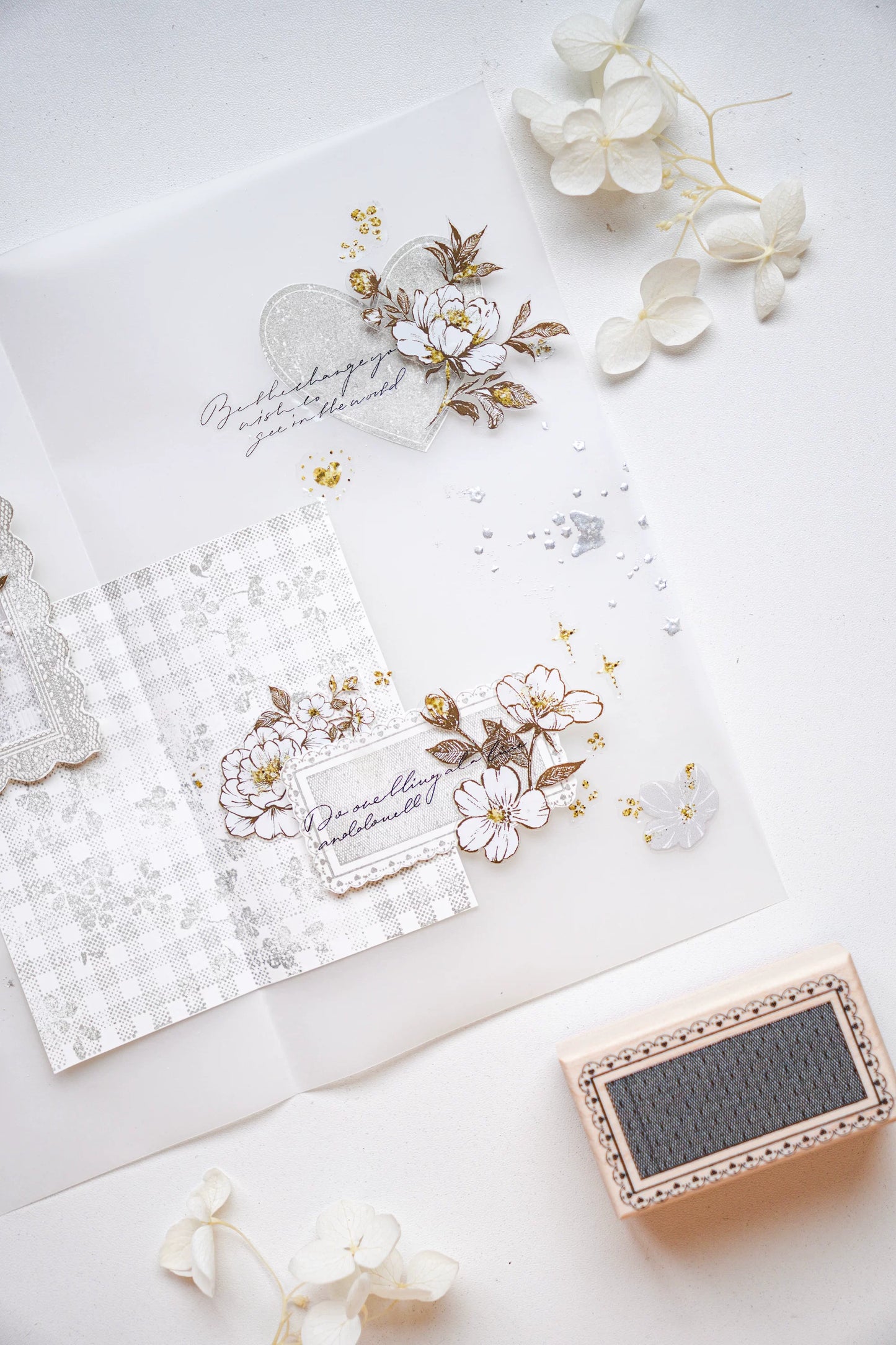 Yuanzi-Jennyuanzi【Epistle】Pre-cut English Text Hot Silver Washi PET Tape