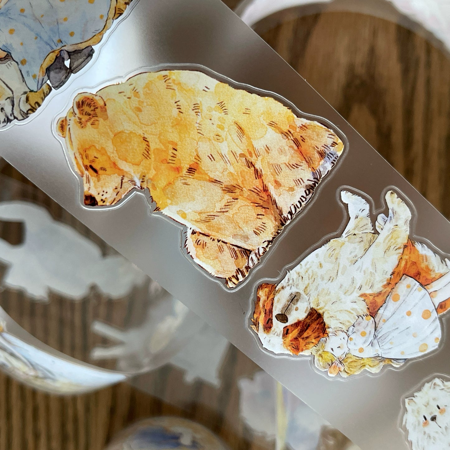 Seahorse Forest Vol7【A42#Best Buddy】Original Design Pre-Cut Kawaii Washi/PET Tape Stickers,for Scrapbook Supplies,Journaling,Junk Journal,Bullet Journal,Planner StickersDing Ding